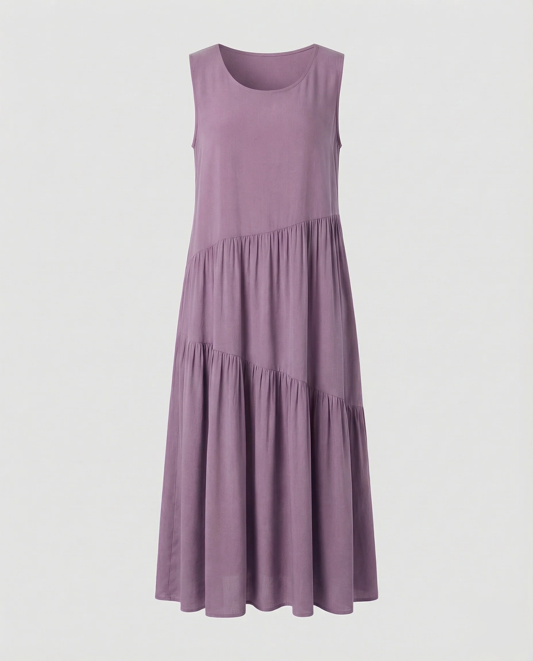 Maxikleid Ärmellos Mit Stufenrock A-Linie Damen - Image 13