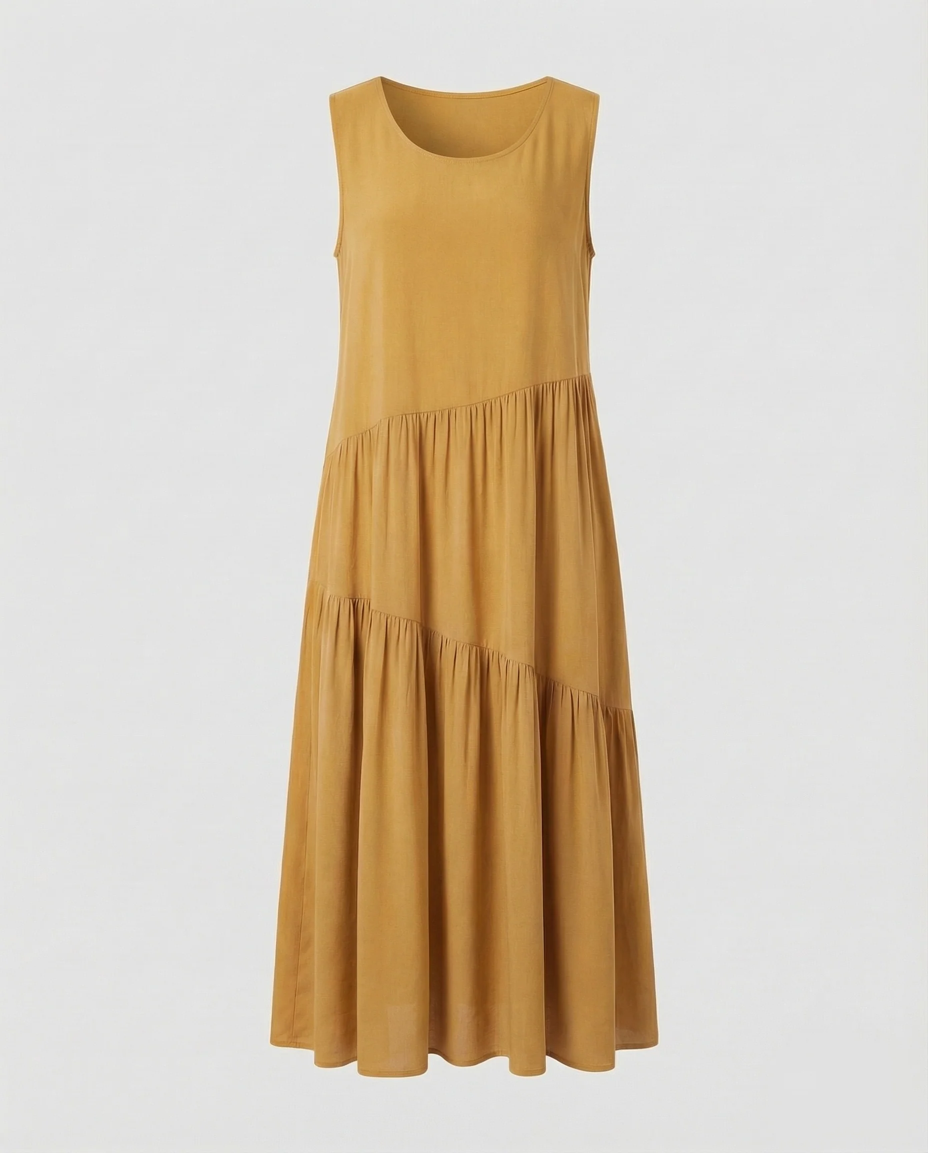Maxikleid Ärmellos Mit Stufenrock A-Linie Damen - Image 14