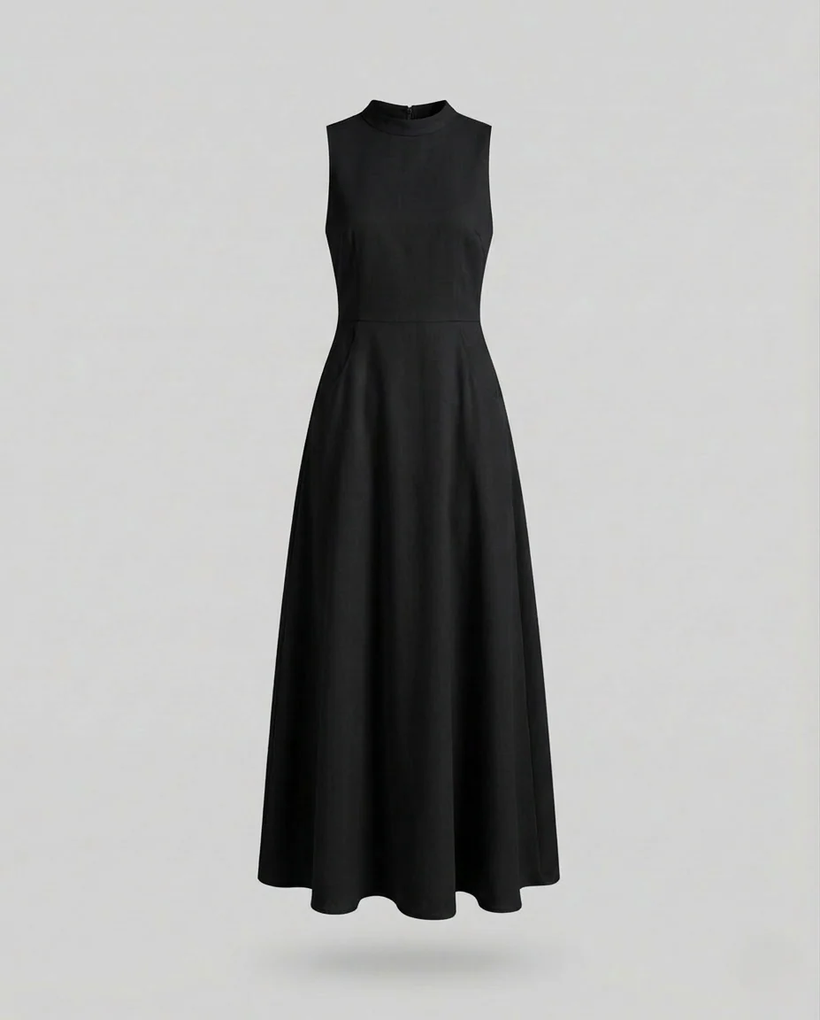 Damen Ärmelloses Maxikleid mit Rippoberteil - Image 7