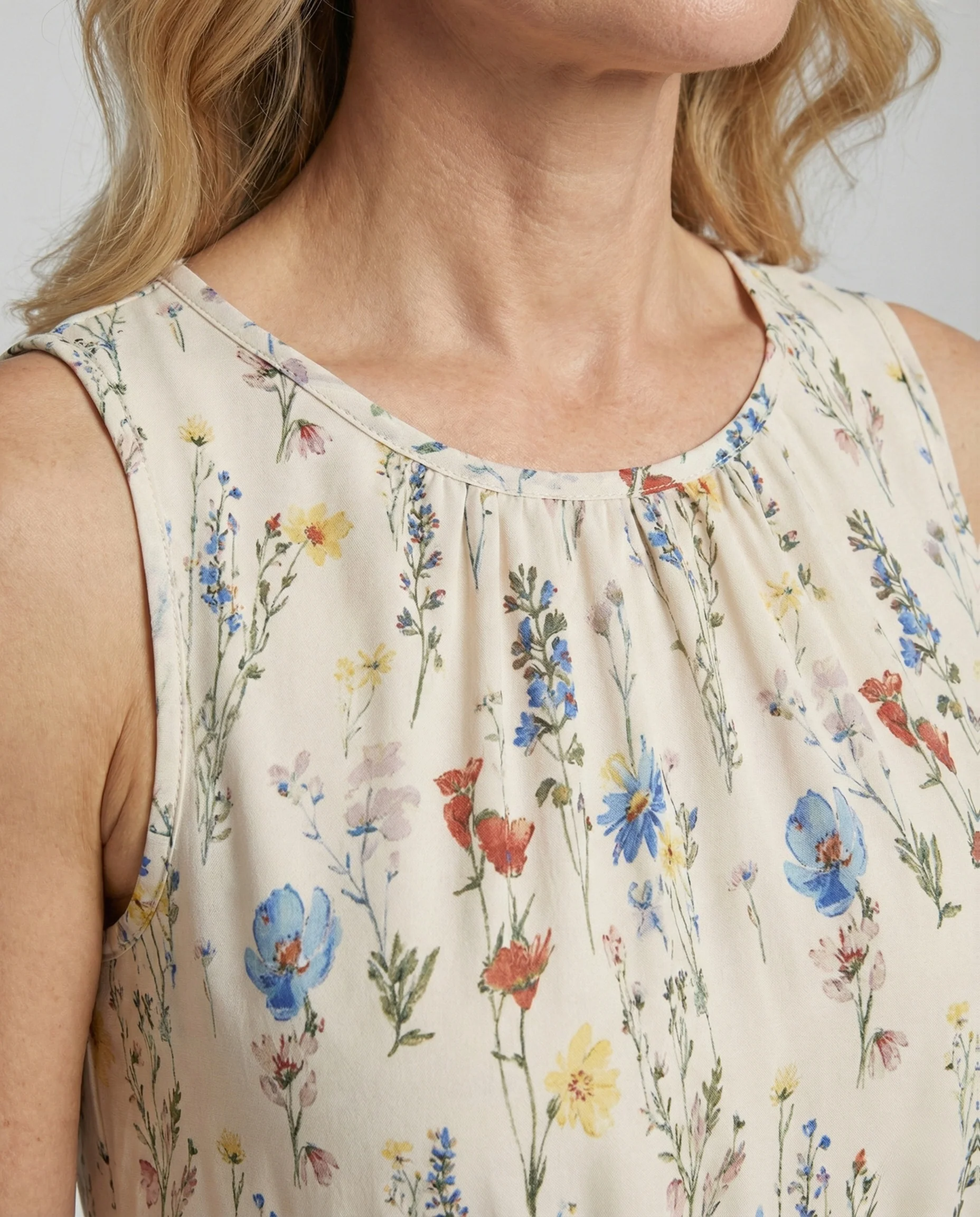Damen Blumenkleid Maxikleid mit Wiesenblumen - Image 3