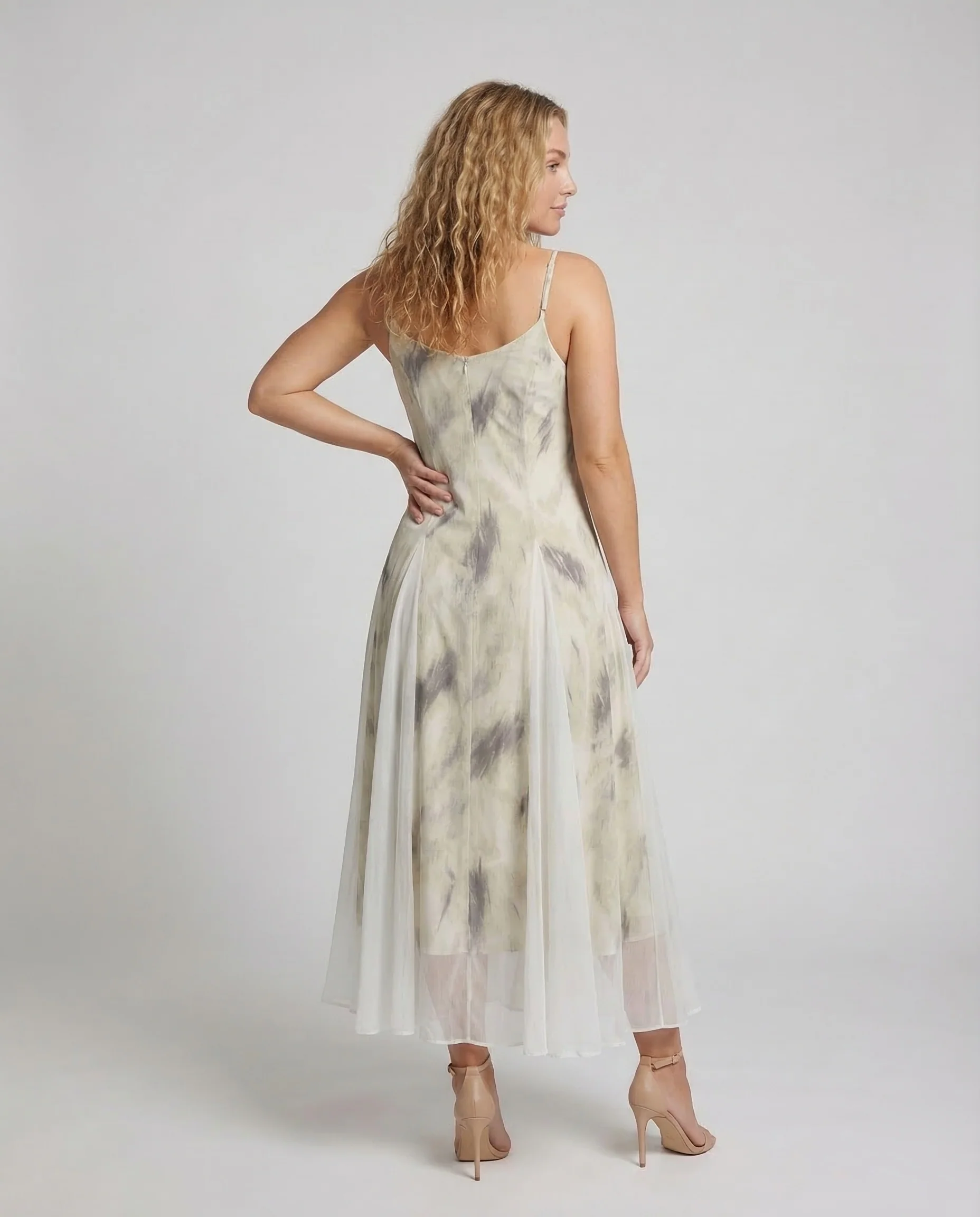 Damen Maxikleid Chiffon A Linie - Image 3