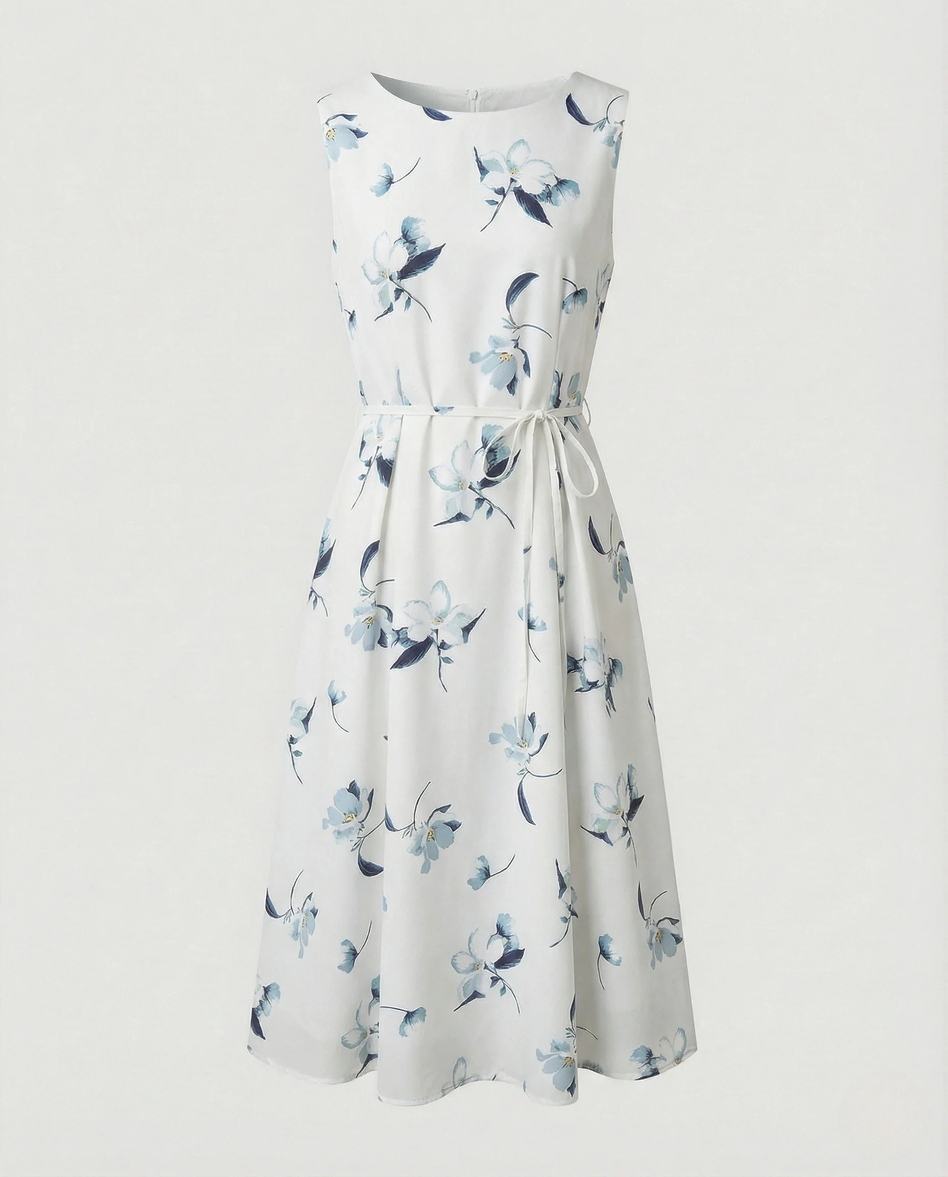 Midikleid Ärmellos Mit Blumenmuster Damen - Image 6