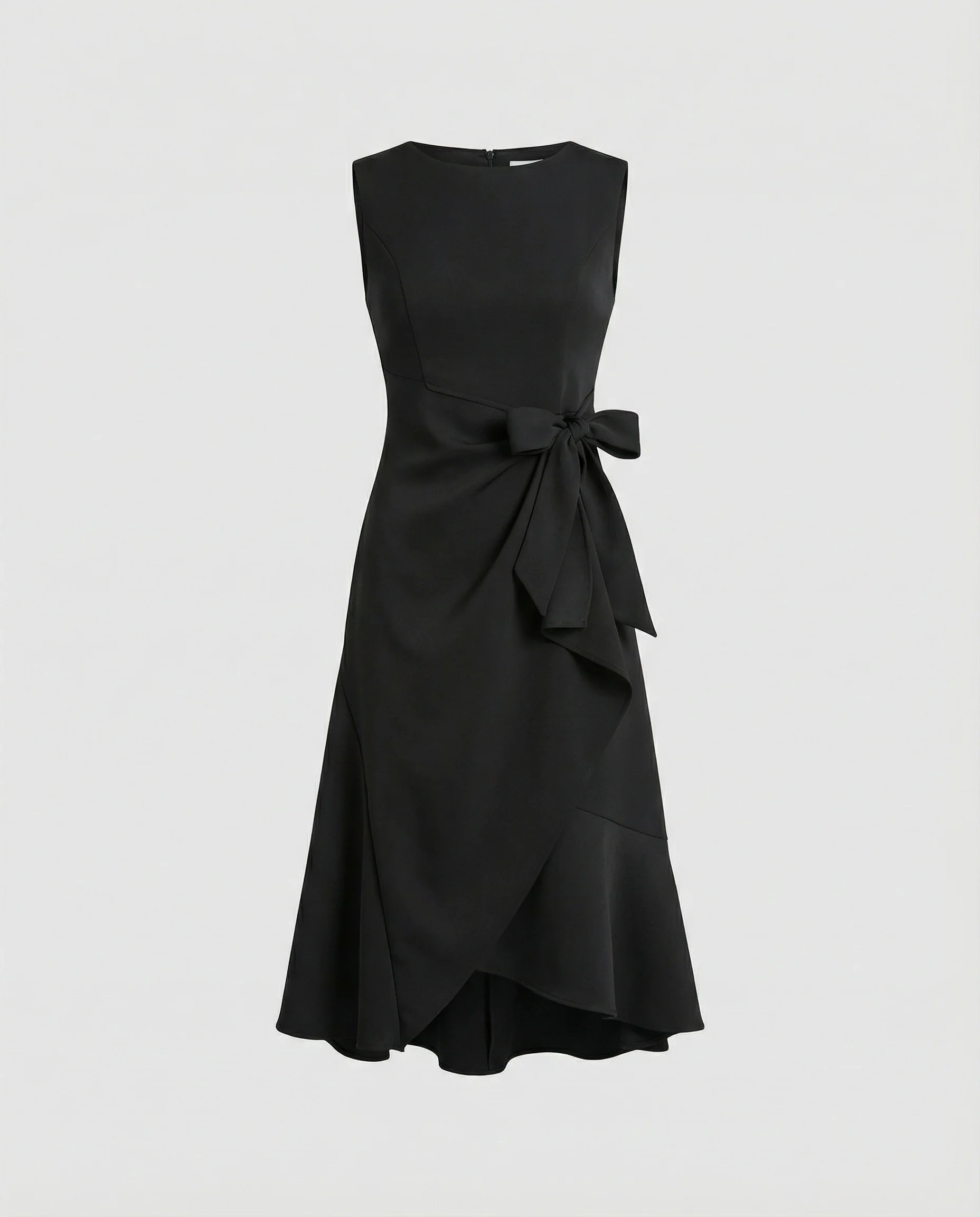 Midikleid Damen ärmellos mit Volant - Image 5