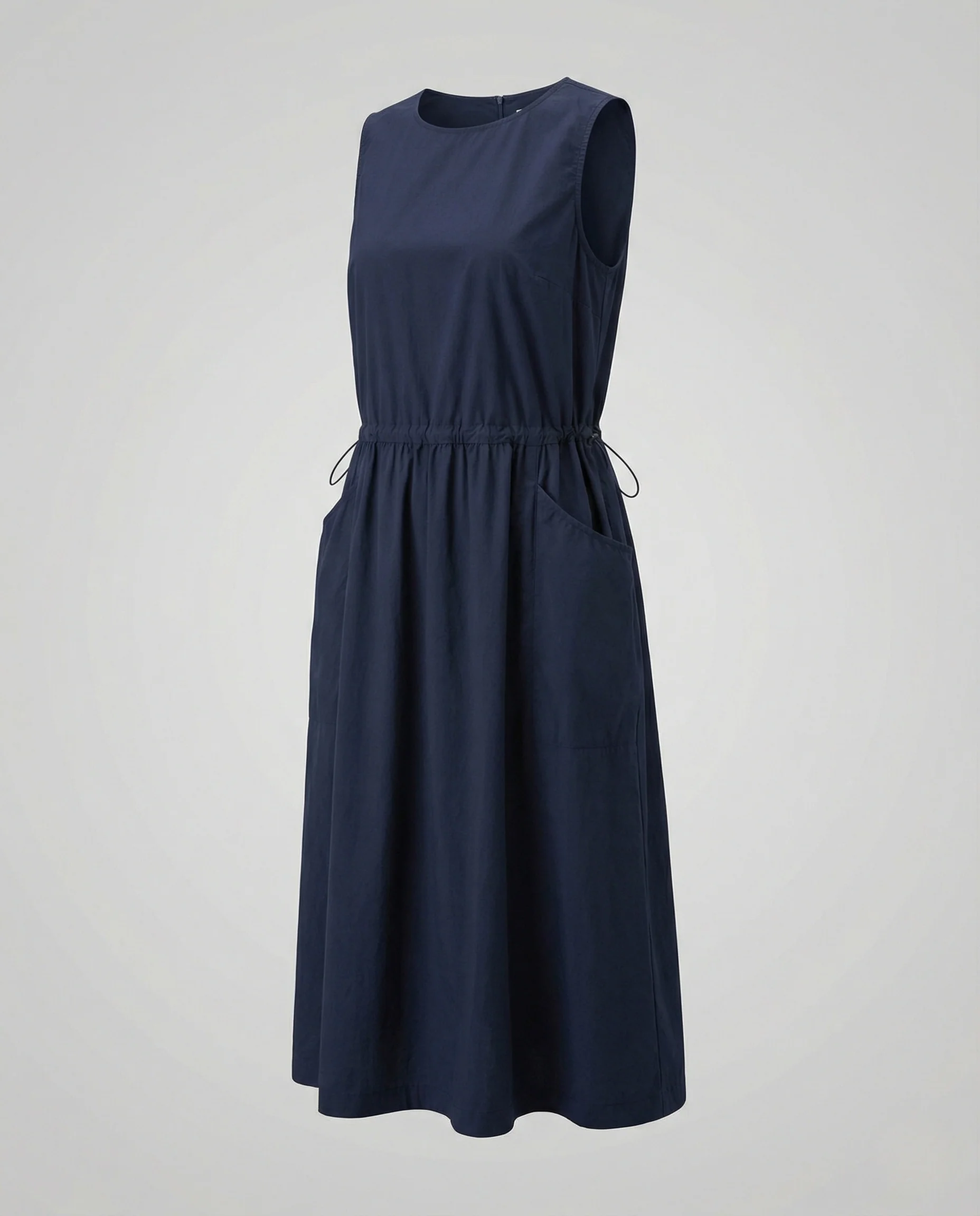 Damen Ärmelloses Midikleid mit Kordelzug Bund - Image 5