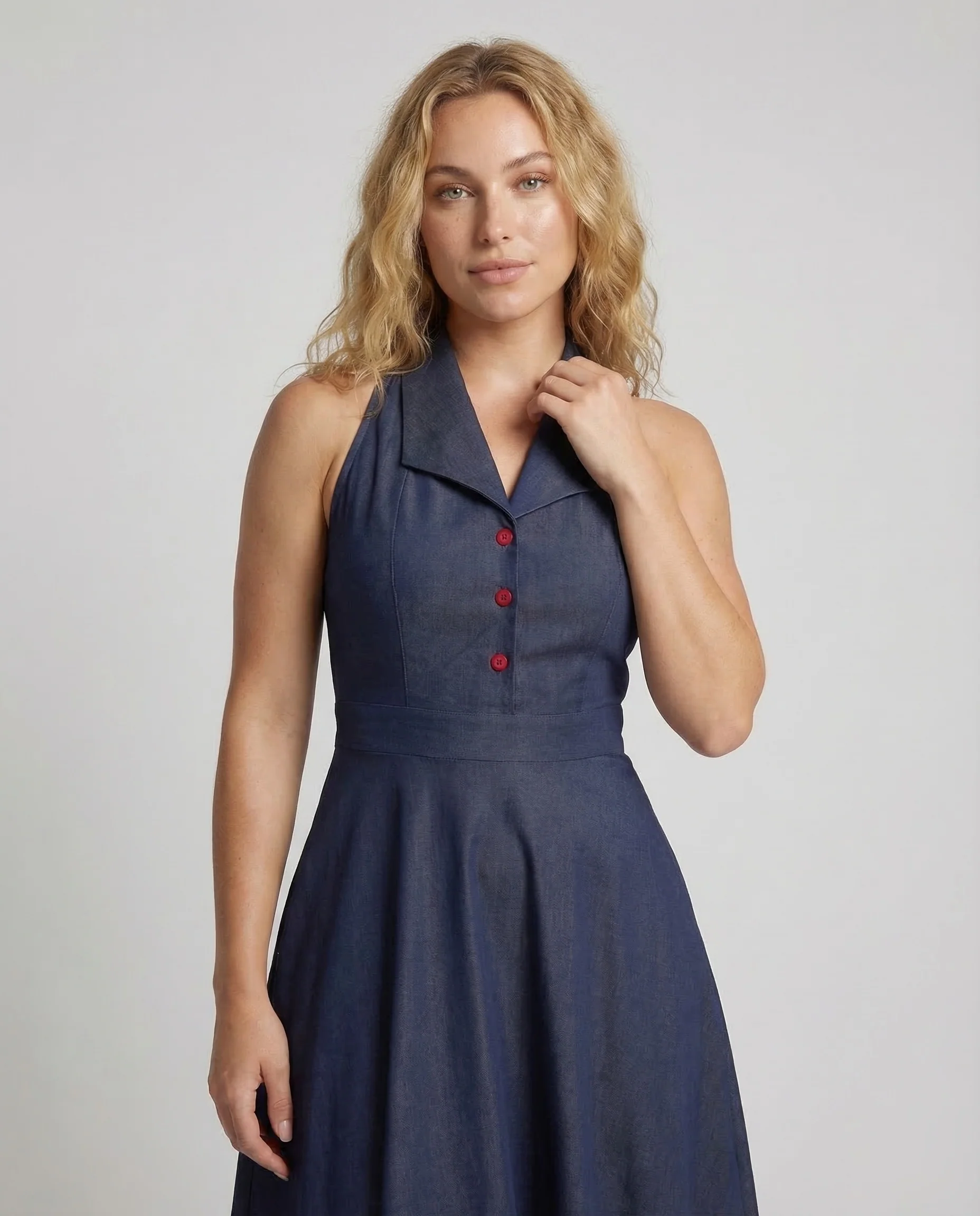 Damen Midikleid Reverskragen - Image 2