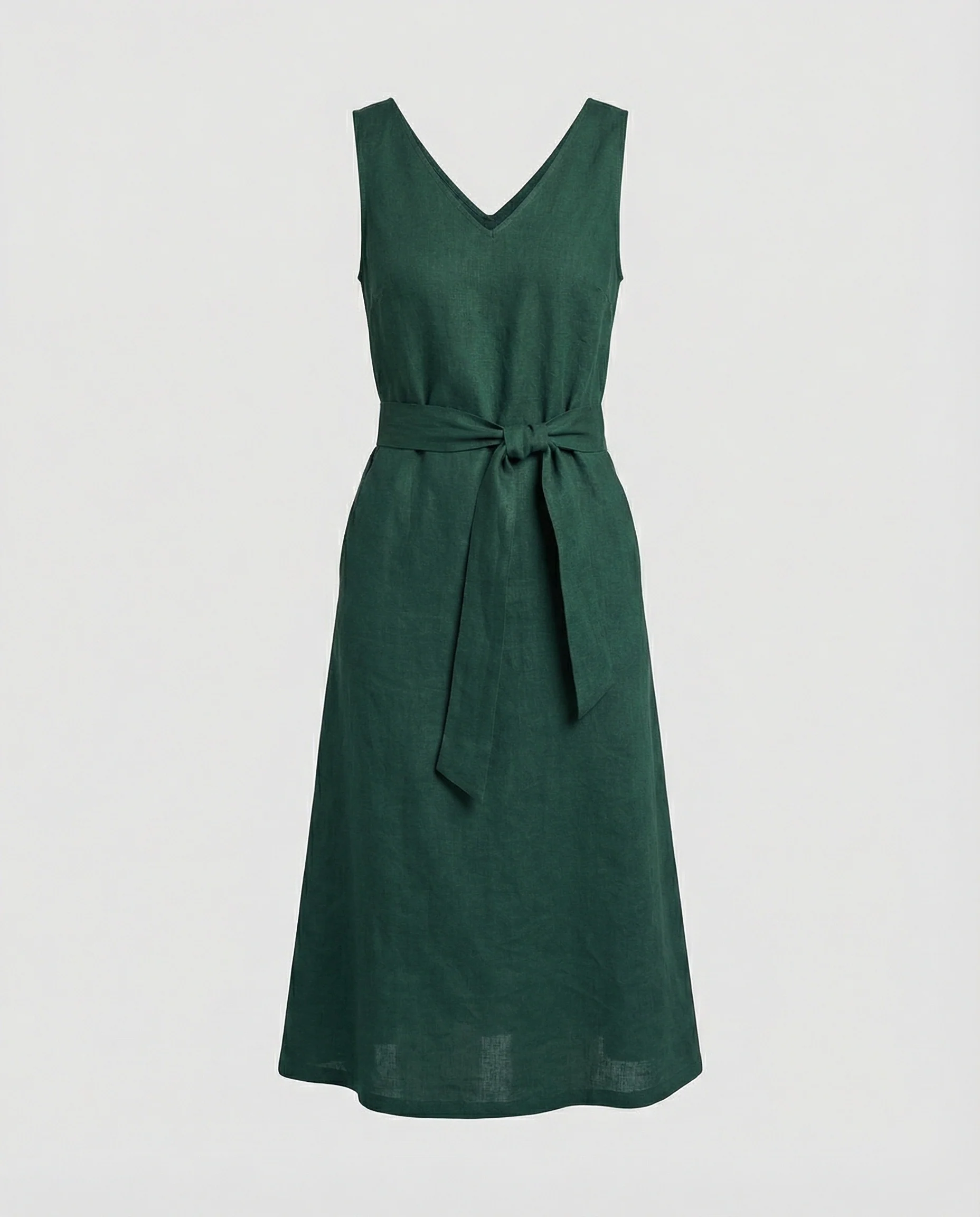 Damen Midikleid Sommer mit V-Ausschnitt - Image 4