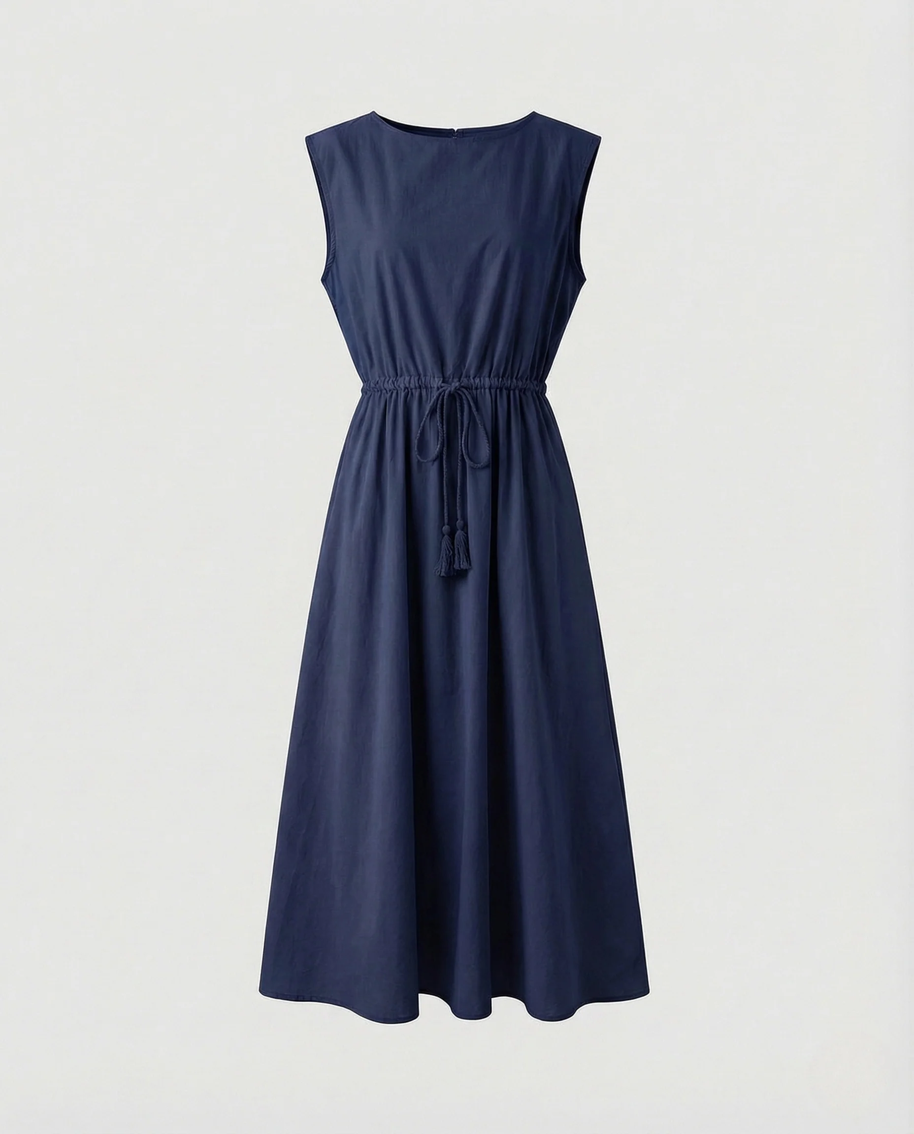 Damen Baumwollkleid Midi Elastik - Image 7