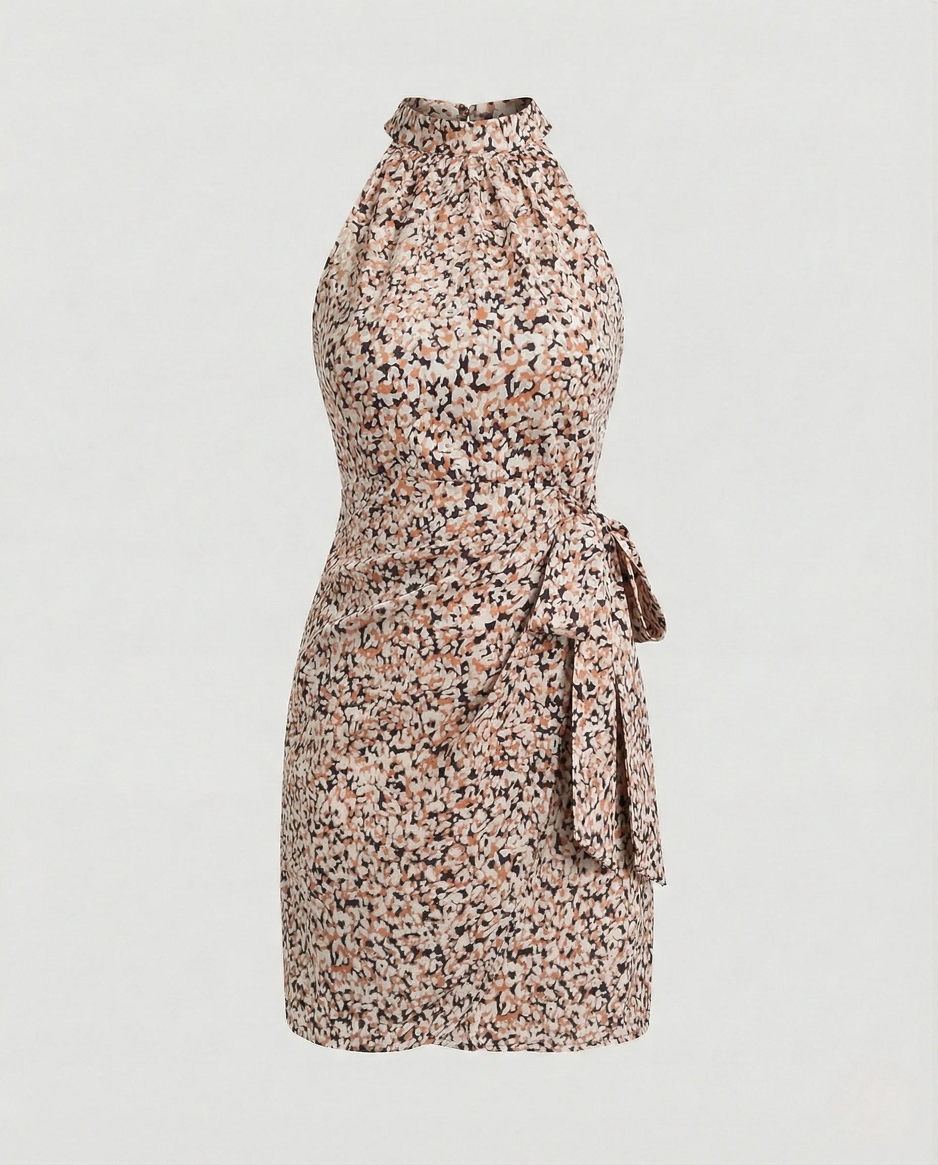 Halter Minikleid Ärmellos Mit Wickeloptik - Image 16