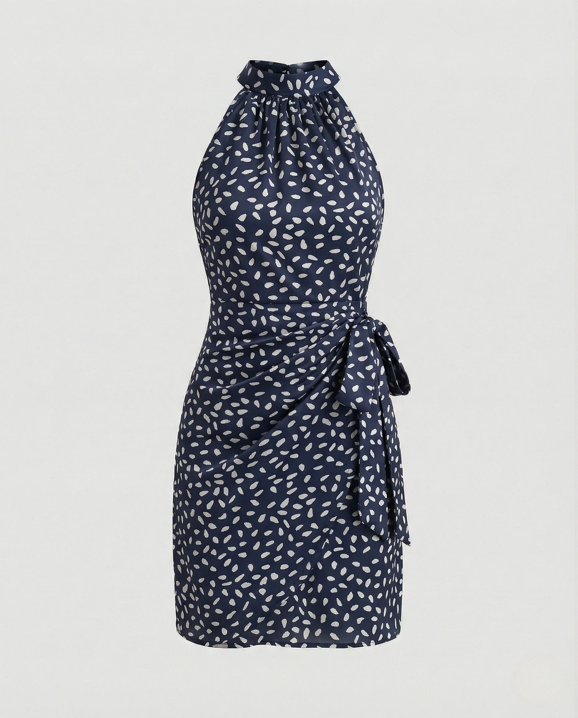 Halter Minikleid Ärmellos Mit Wickeloptik - Image 5