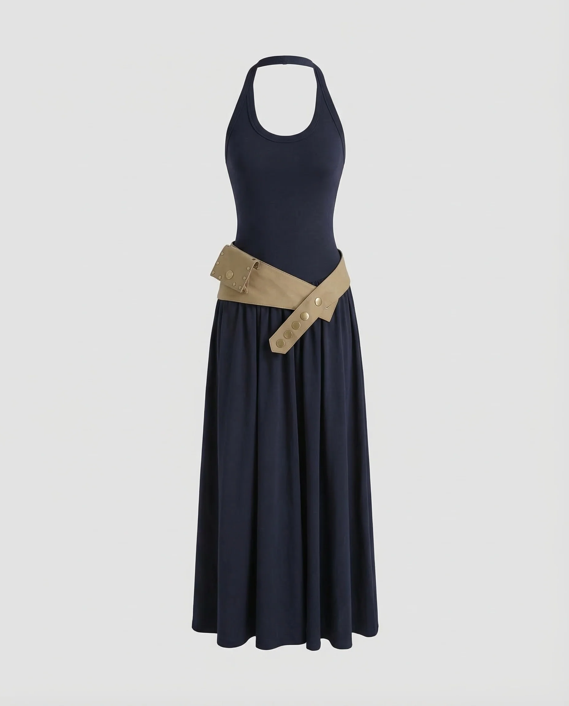Damen Bodytop Ripp Maxi Rock - Image 5