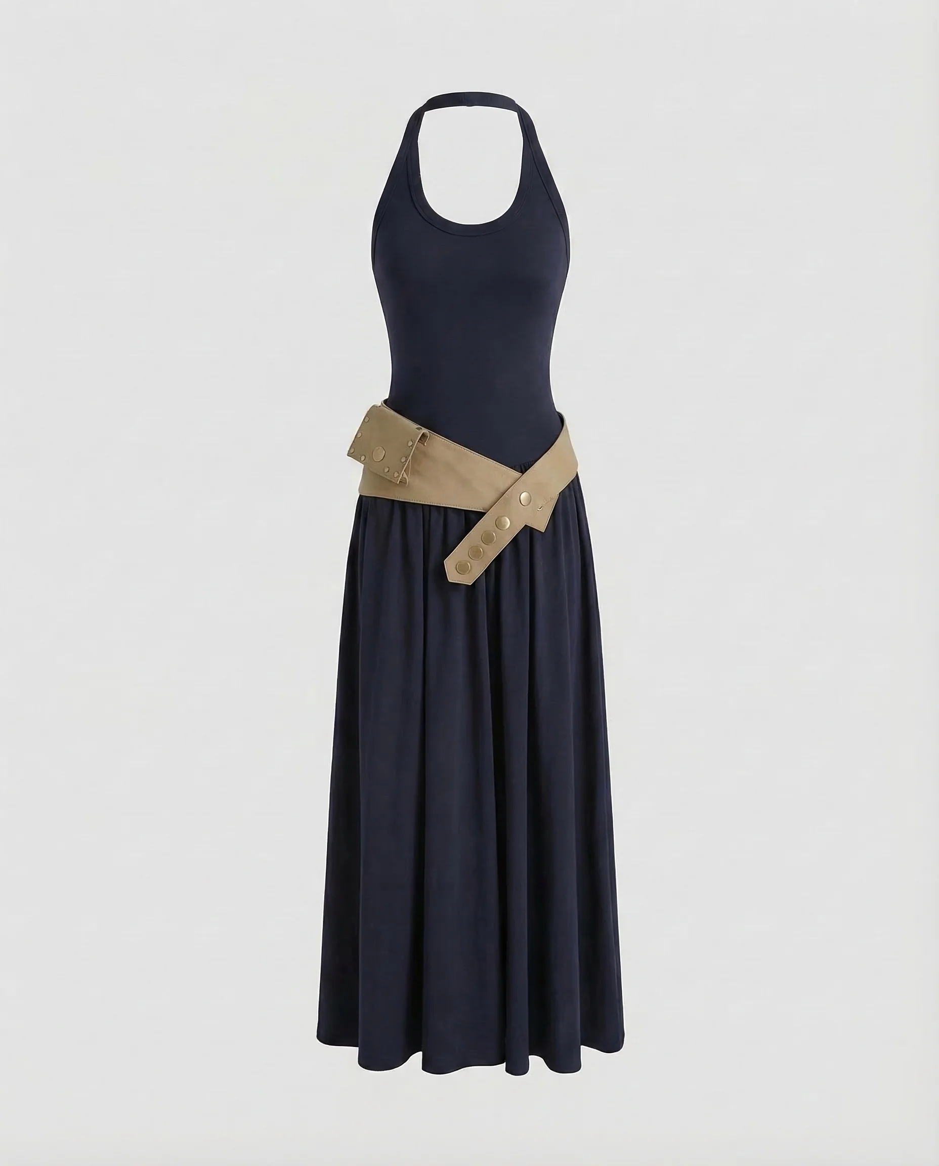Damen Bodytop Ripp Maxi Rock - Image 6