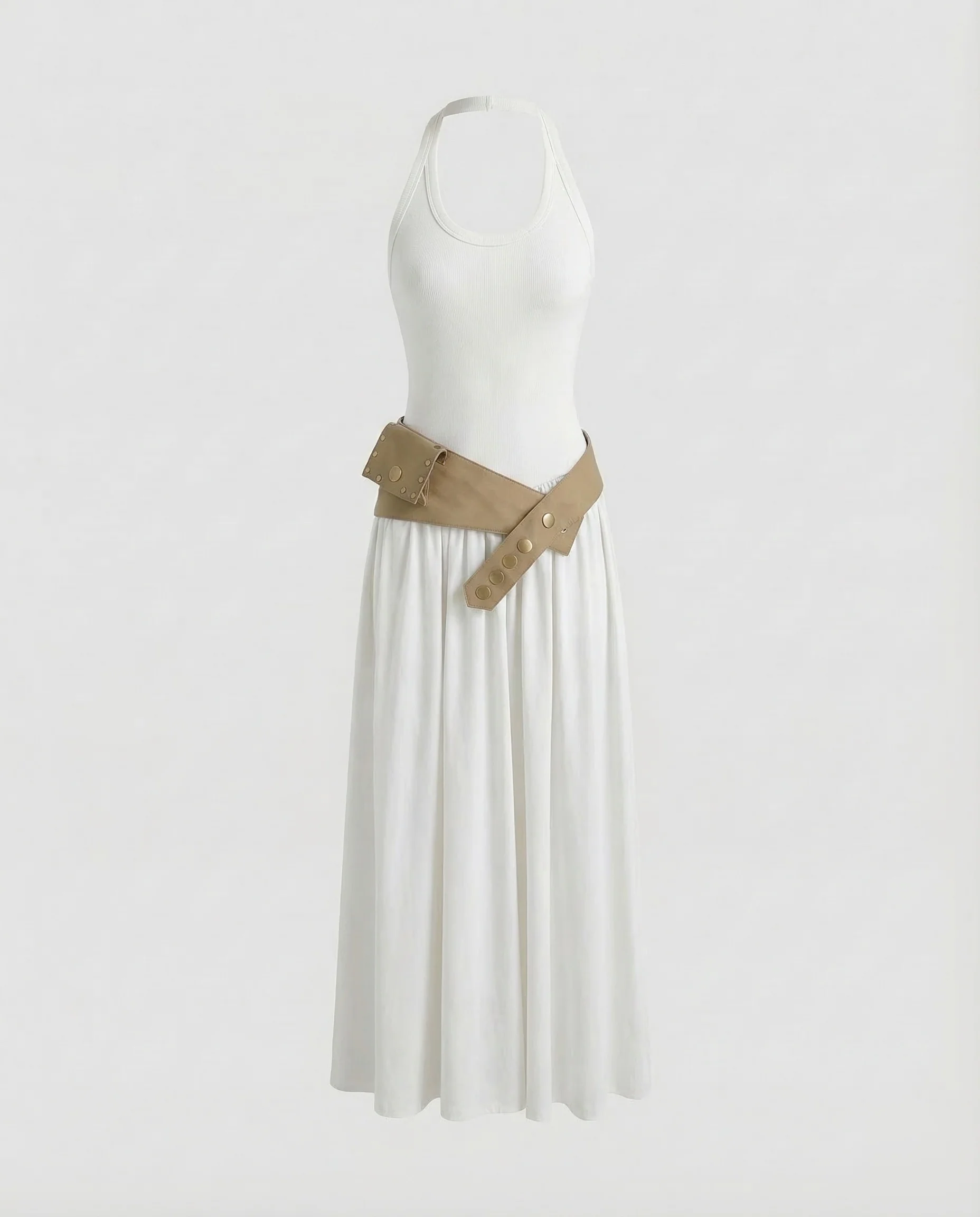 Damen Bodytop Ripp Maxi Rock - Image 7