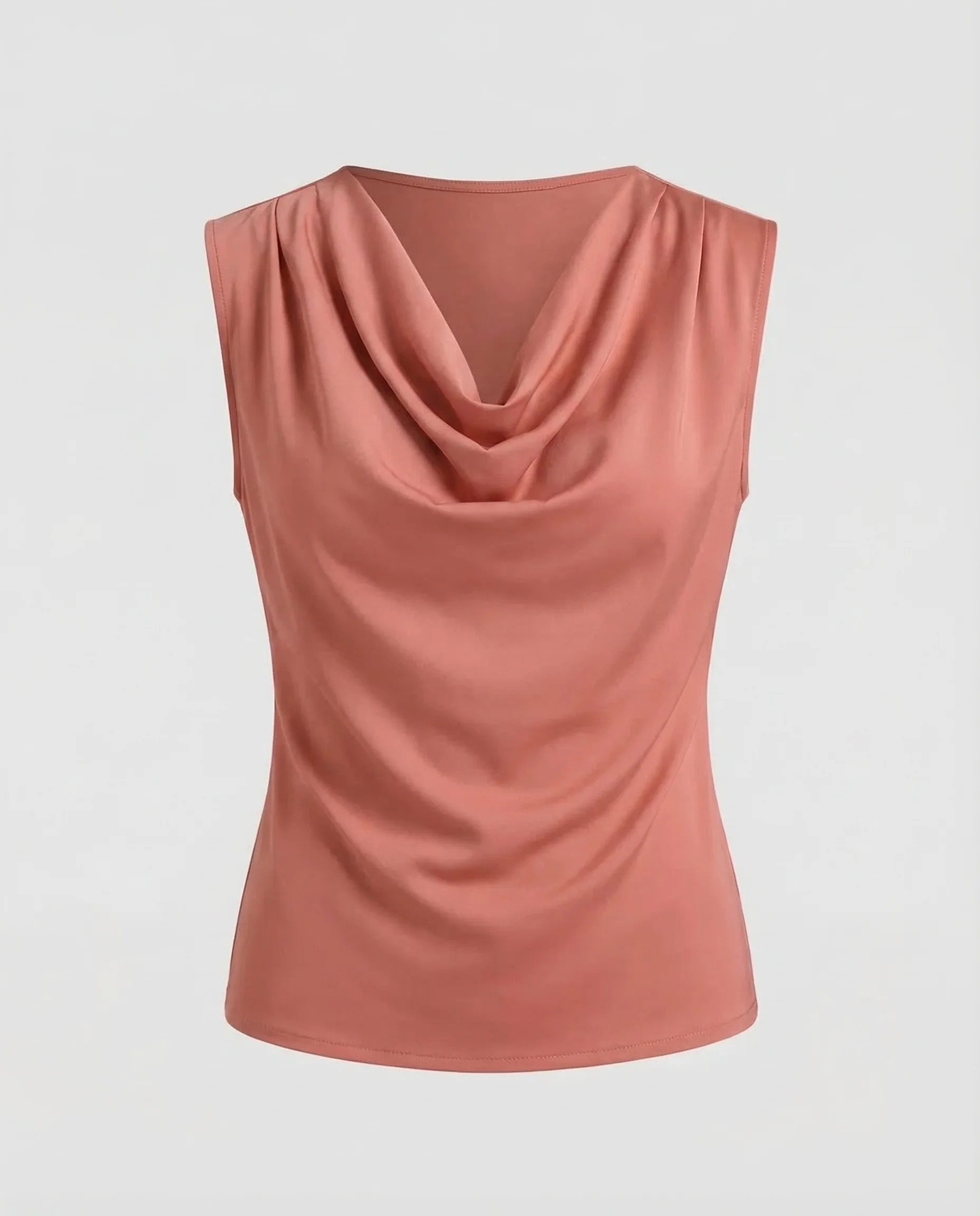 Damen Satin Top Drapiert - Image 5