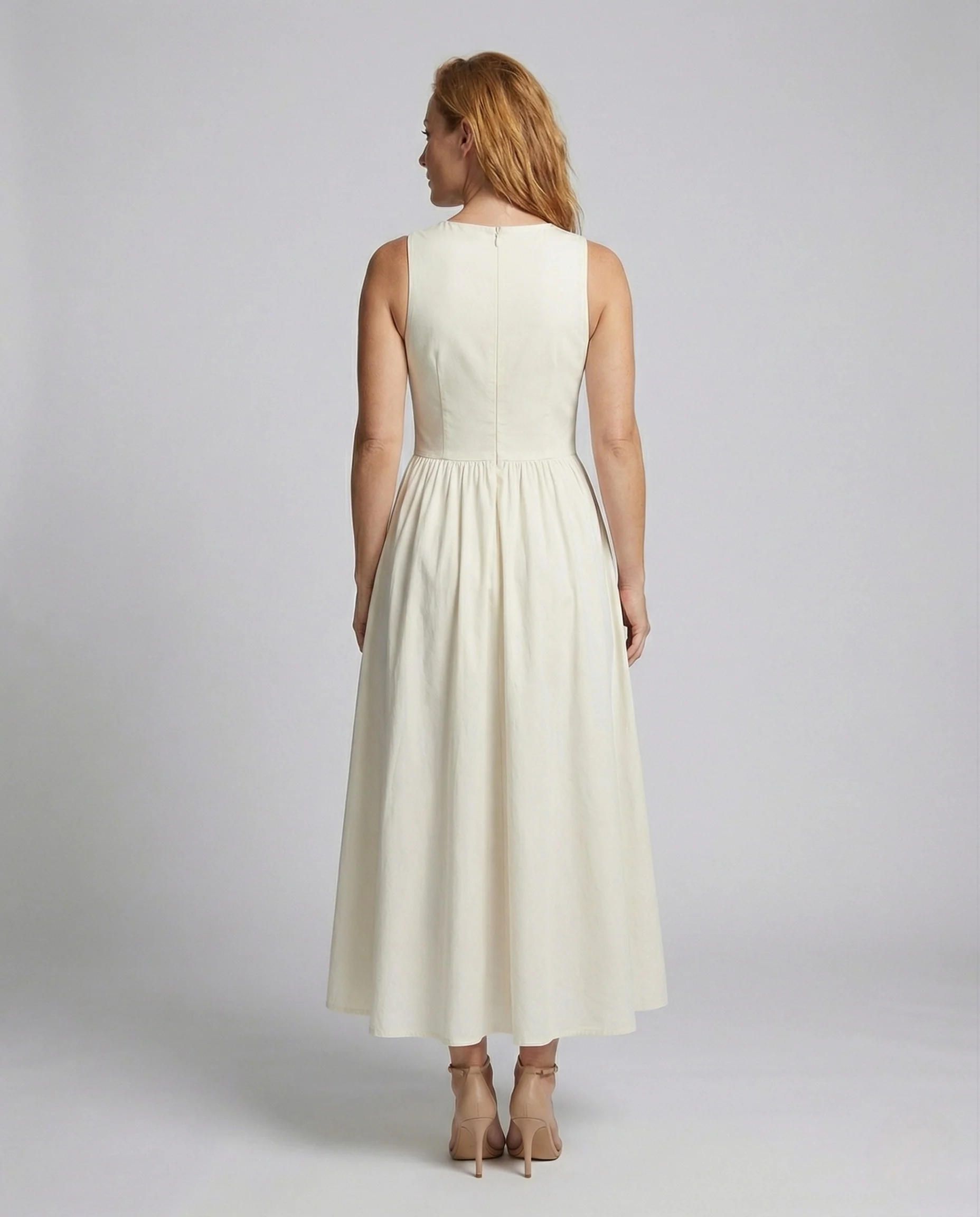 Damen Sommer Maxikleid mit Jersey Oberteil - Image 4