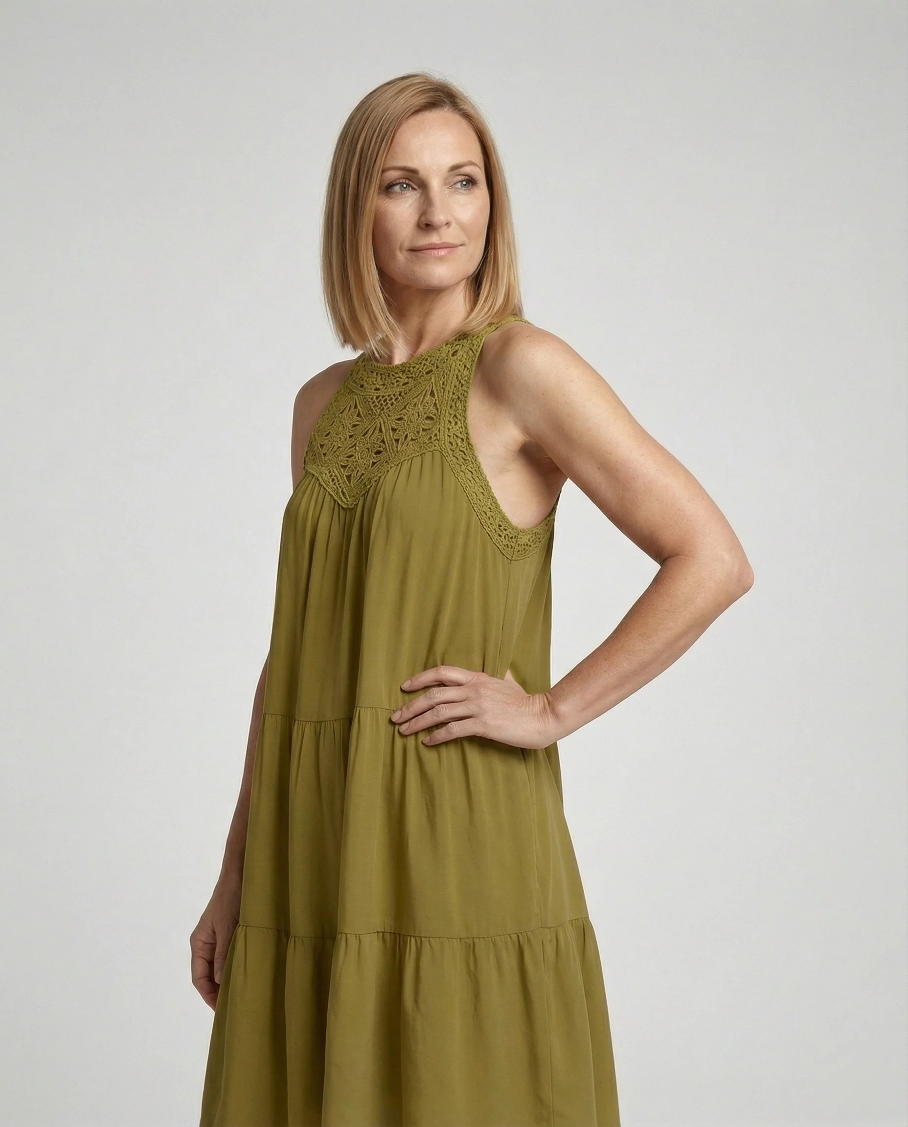 Damen Sommerkleid mit Spitze Freizeitkleid - Image 2