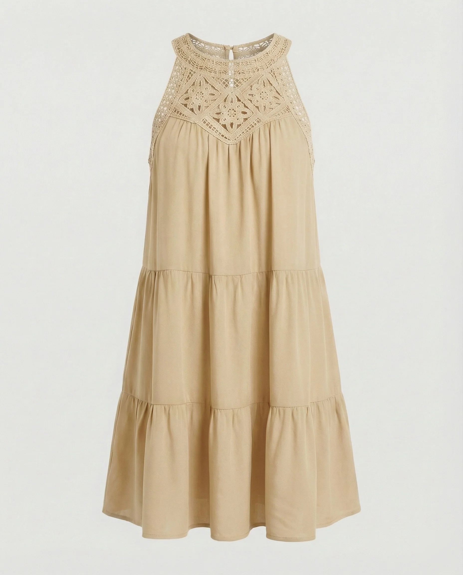 Damen Sommerkleid mit Spitze Freizeitkleid - Image 5