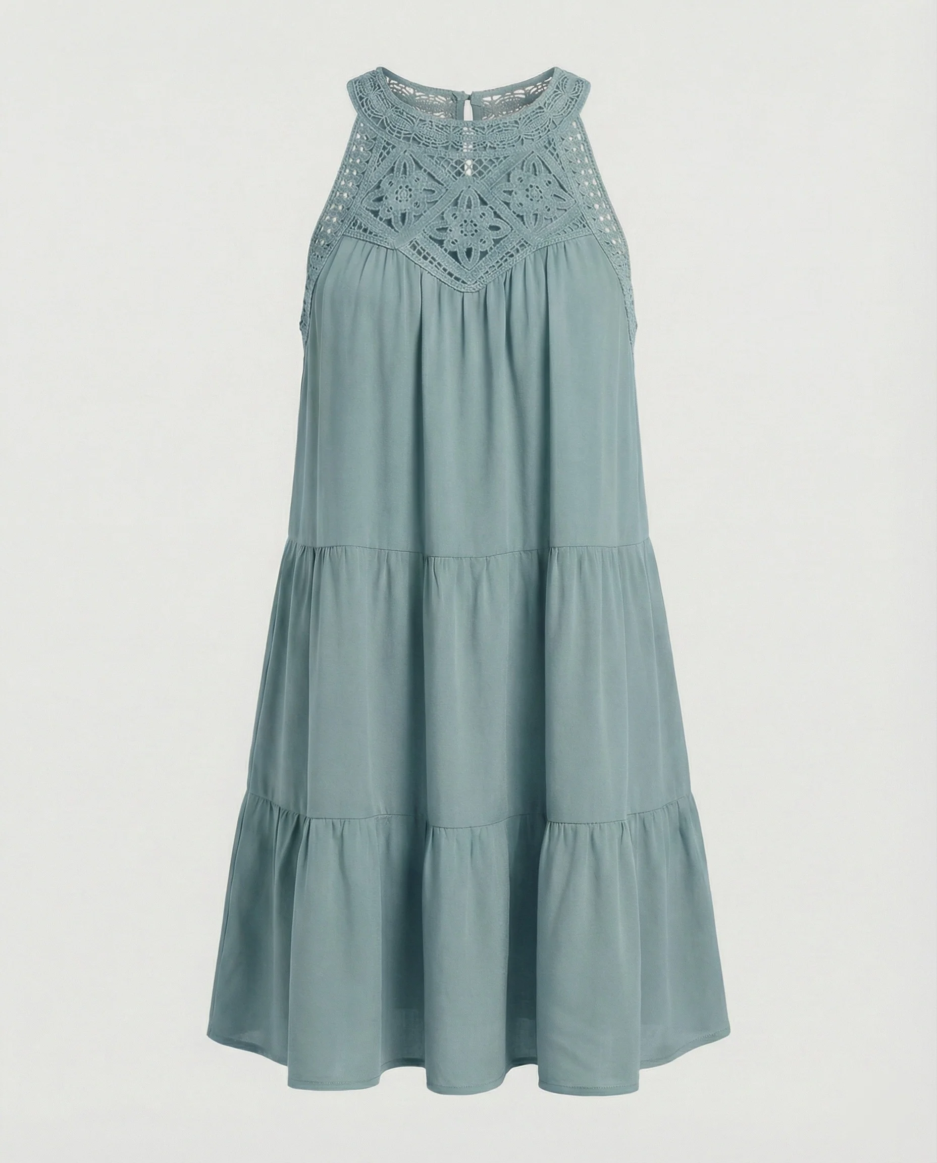 Damen Sommerkleid mit Spitze Freizeitkleid - Image 8