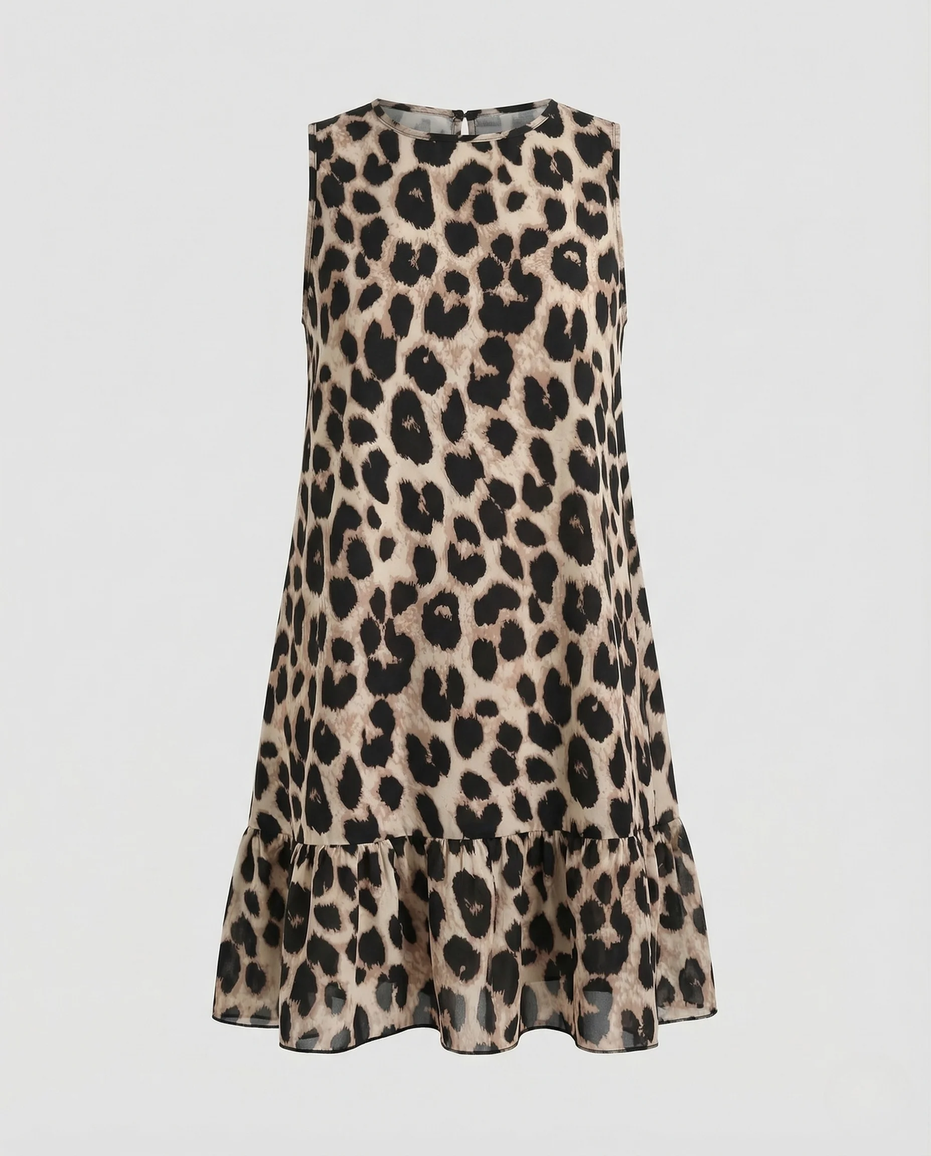 Damen Sommerkleid Chiffon Volant Saum - Image 5