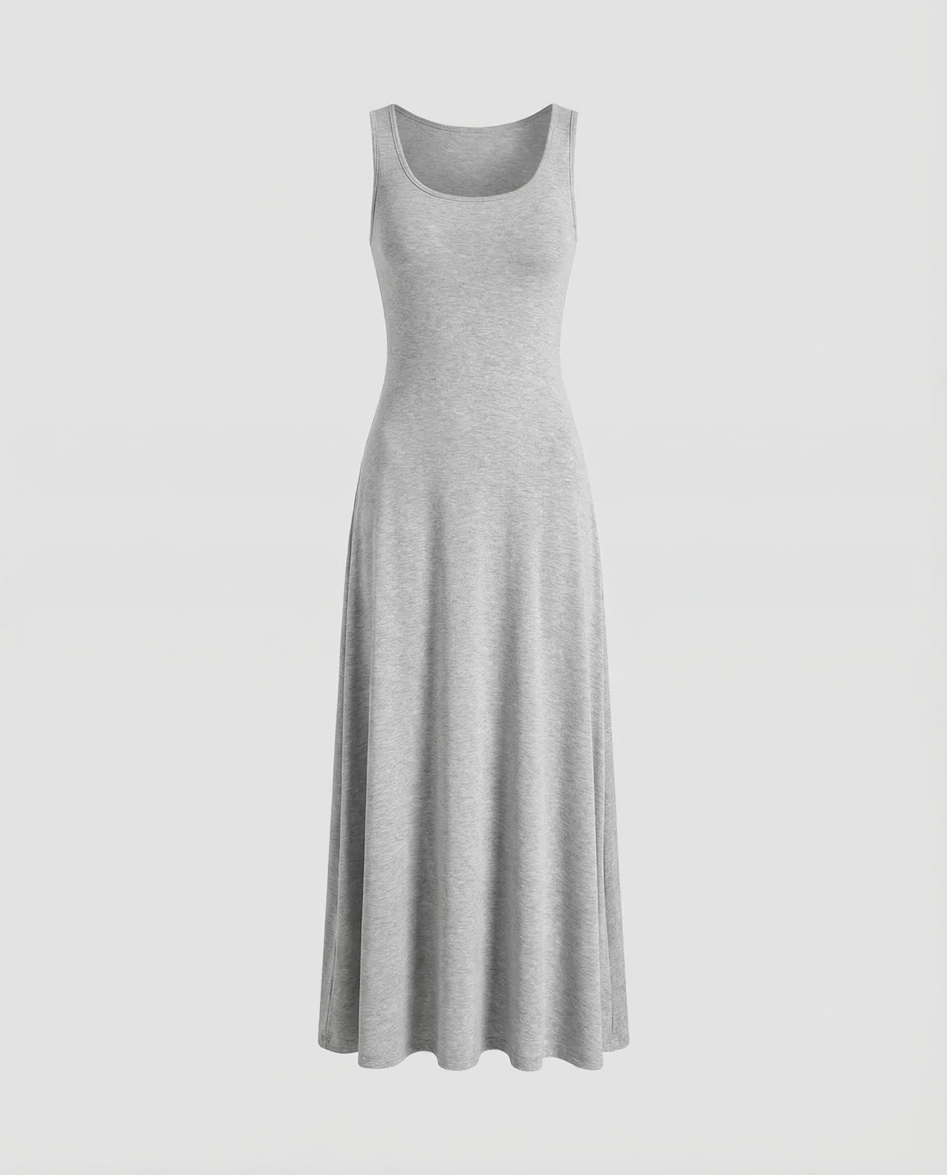 Damen Jersey Maxikleid U Ausschnitt - Image 5