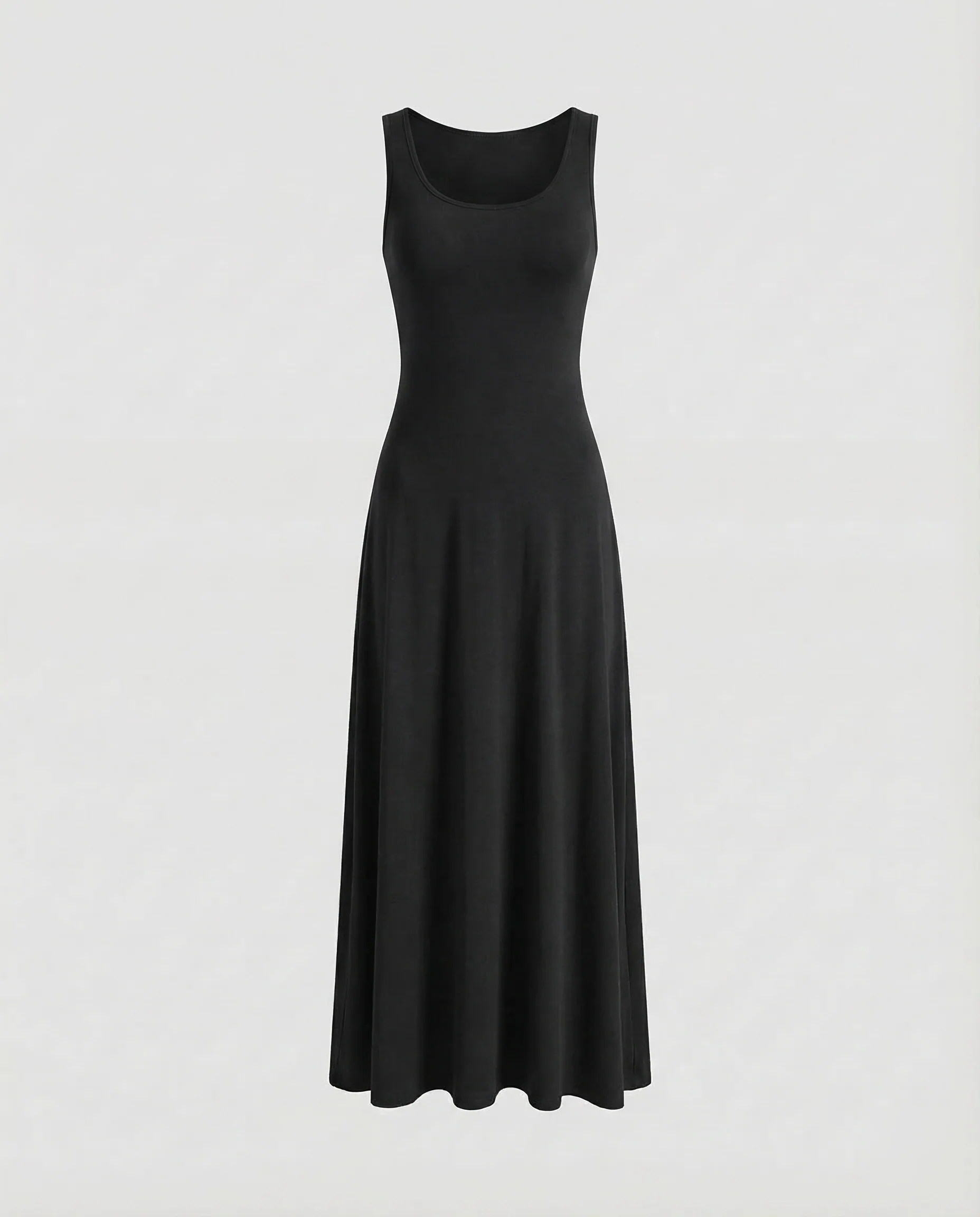 Damen Jersey Maxikleid U Ausschnitt - Image 6