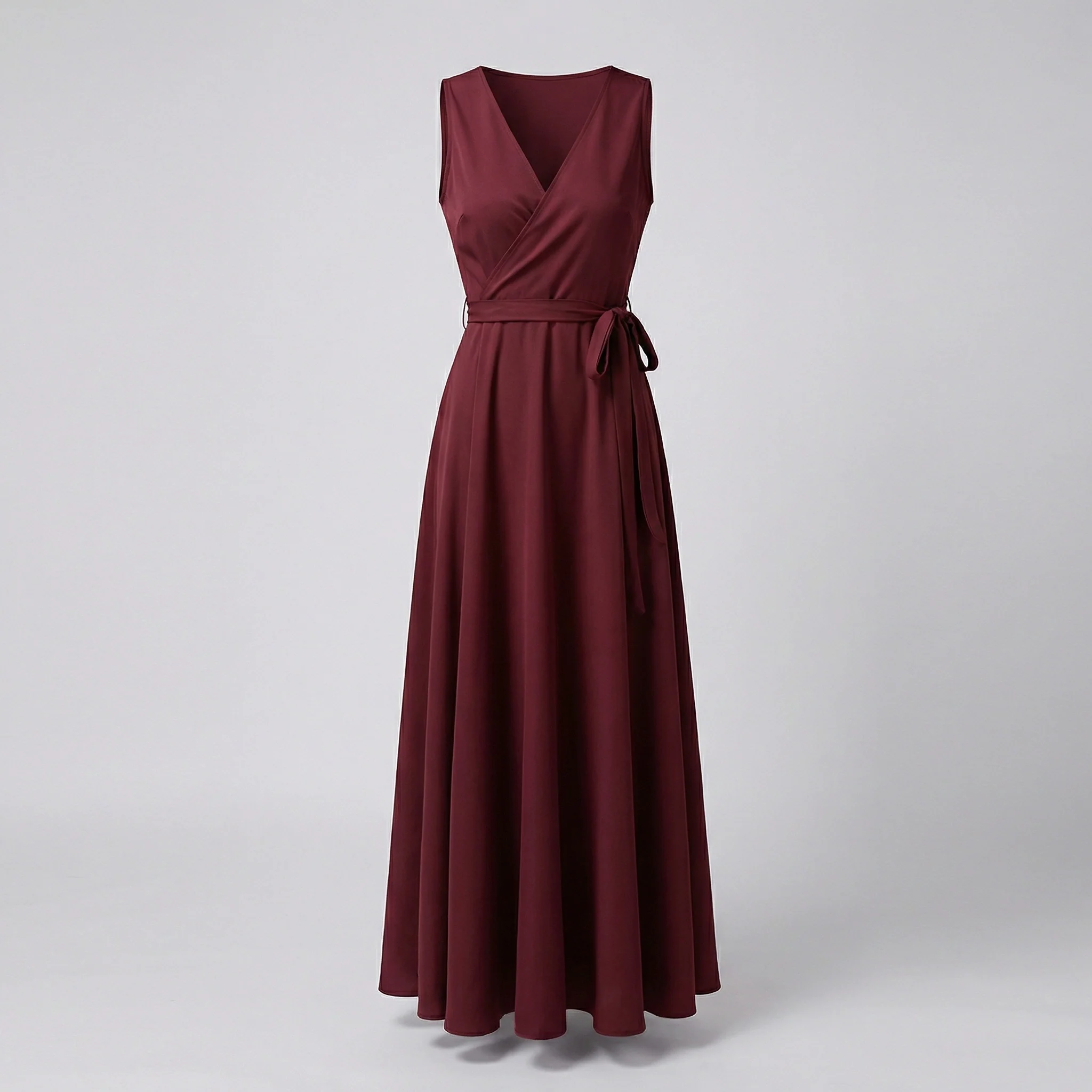 Damen Wickel Maxikleid mit Gürtel - Image 8