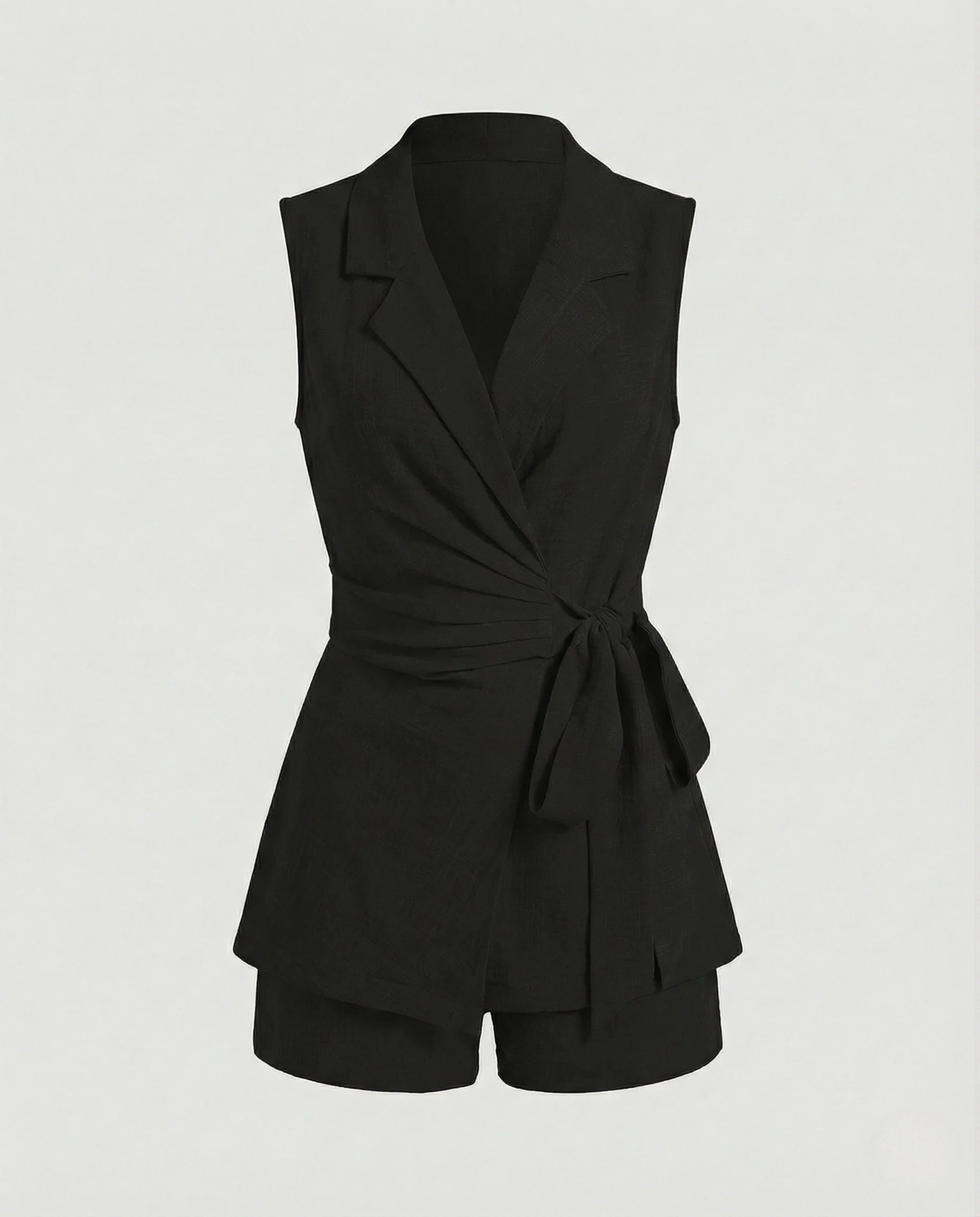 Wickelblazer Set Ärmellos Mit Shorts Damen - Image 7