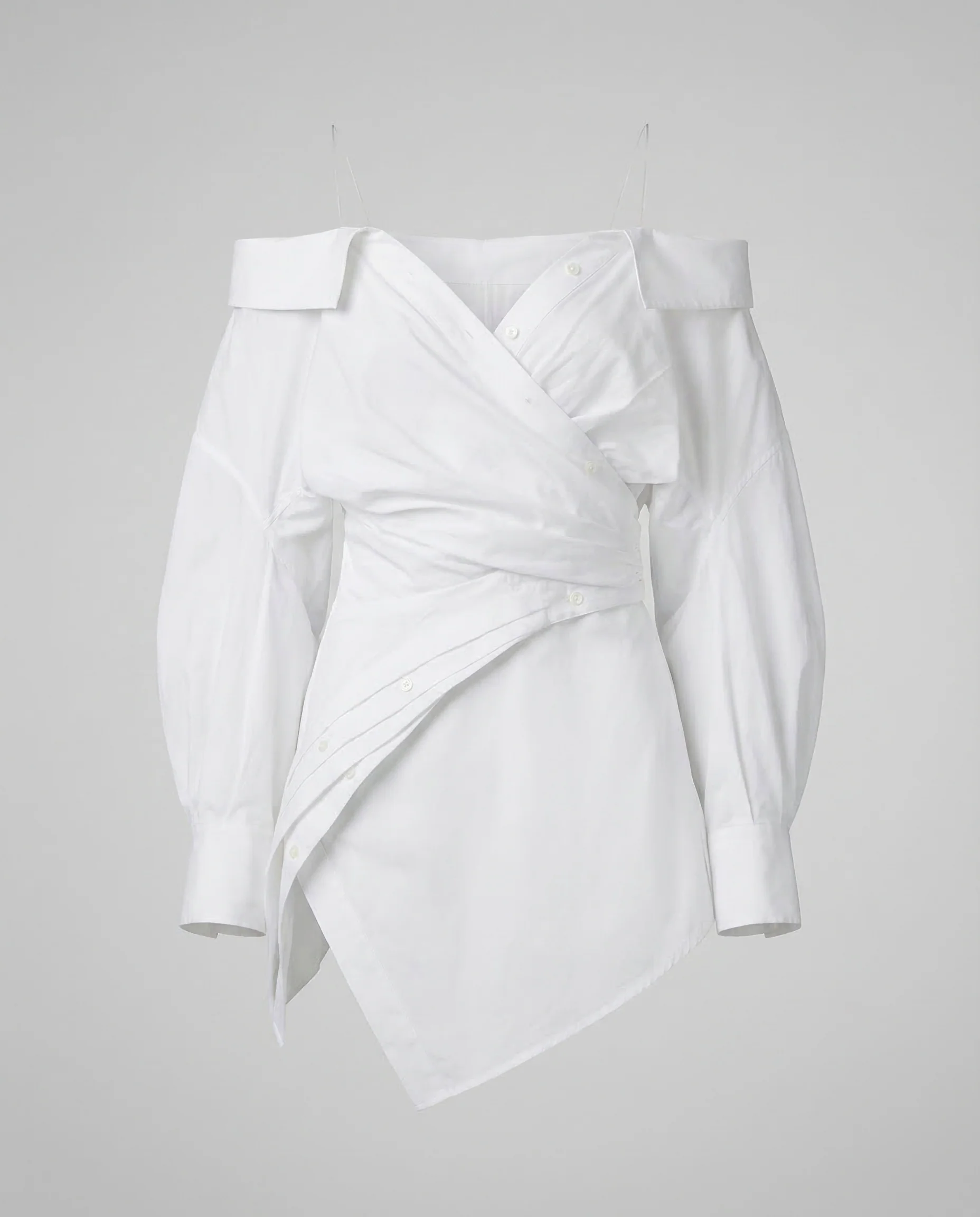 Damen Off Shoulder Wickelbluse - Image 5