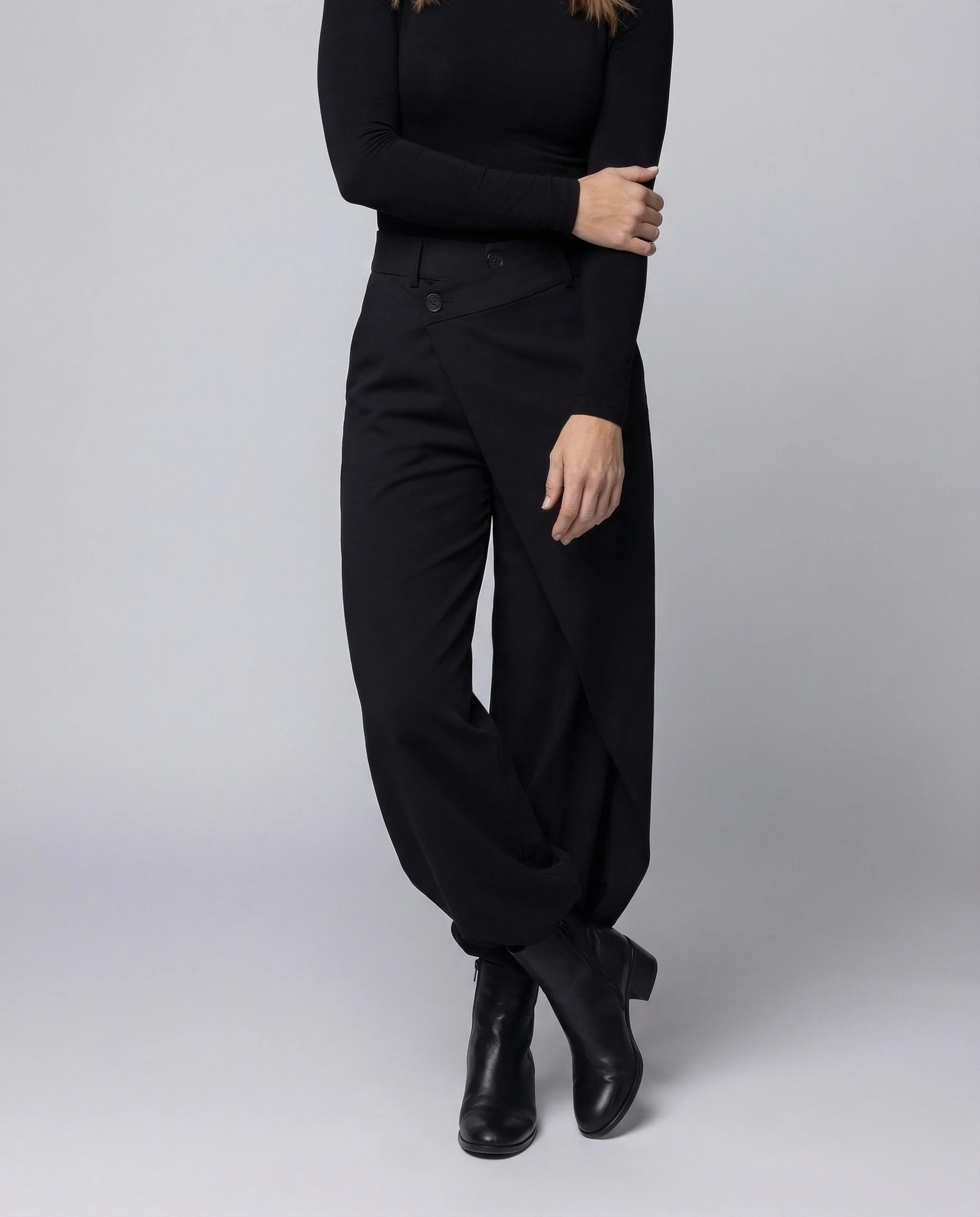 Damen Wickelhose Weit High Waist - Image 2