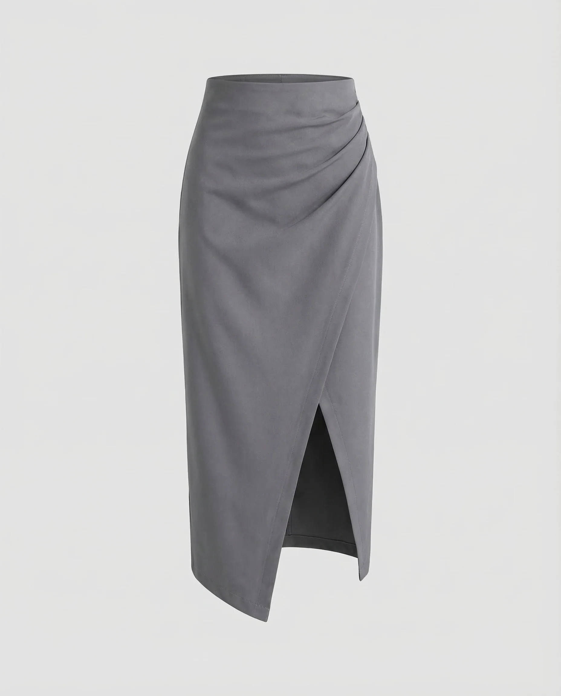 Damen Bleistiftrock Wickel Asymmetrisch - Image 5