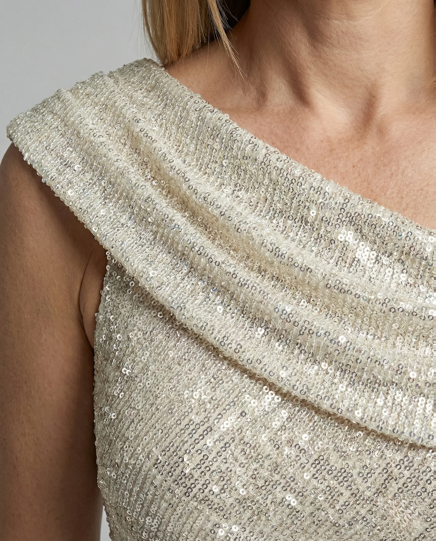 Asymmetrisches Abendkleid Mit Schlitz Damen - Image 3