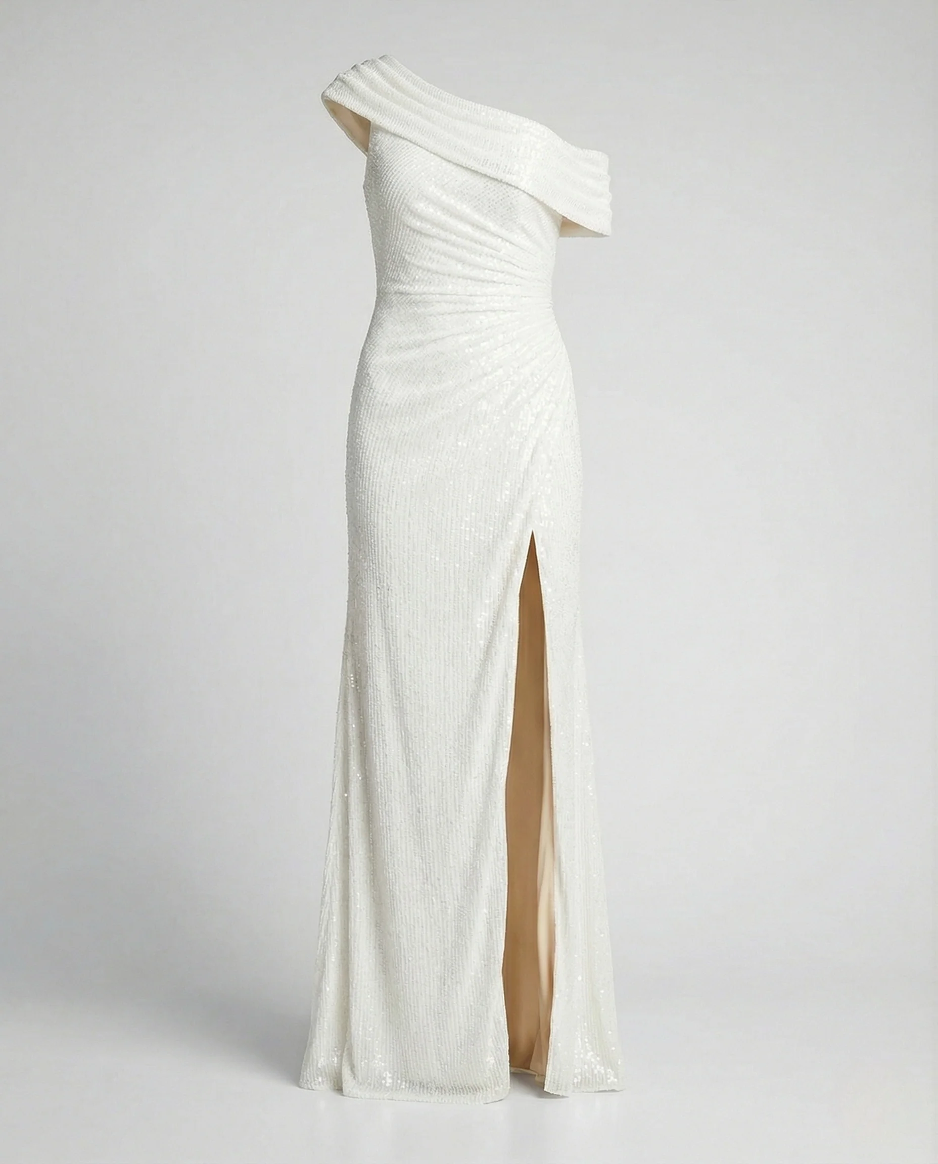 Asymmetrisches Abendkleid Mit Schlitz Damen - Image 6