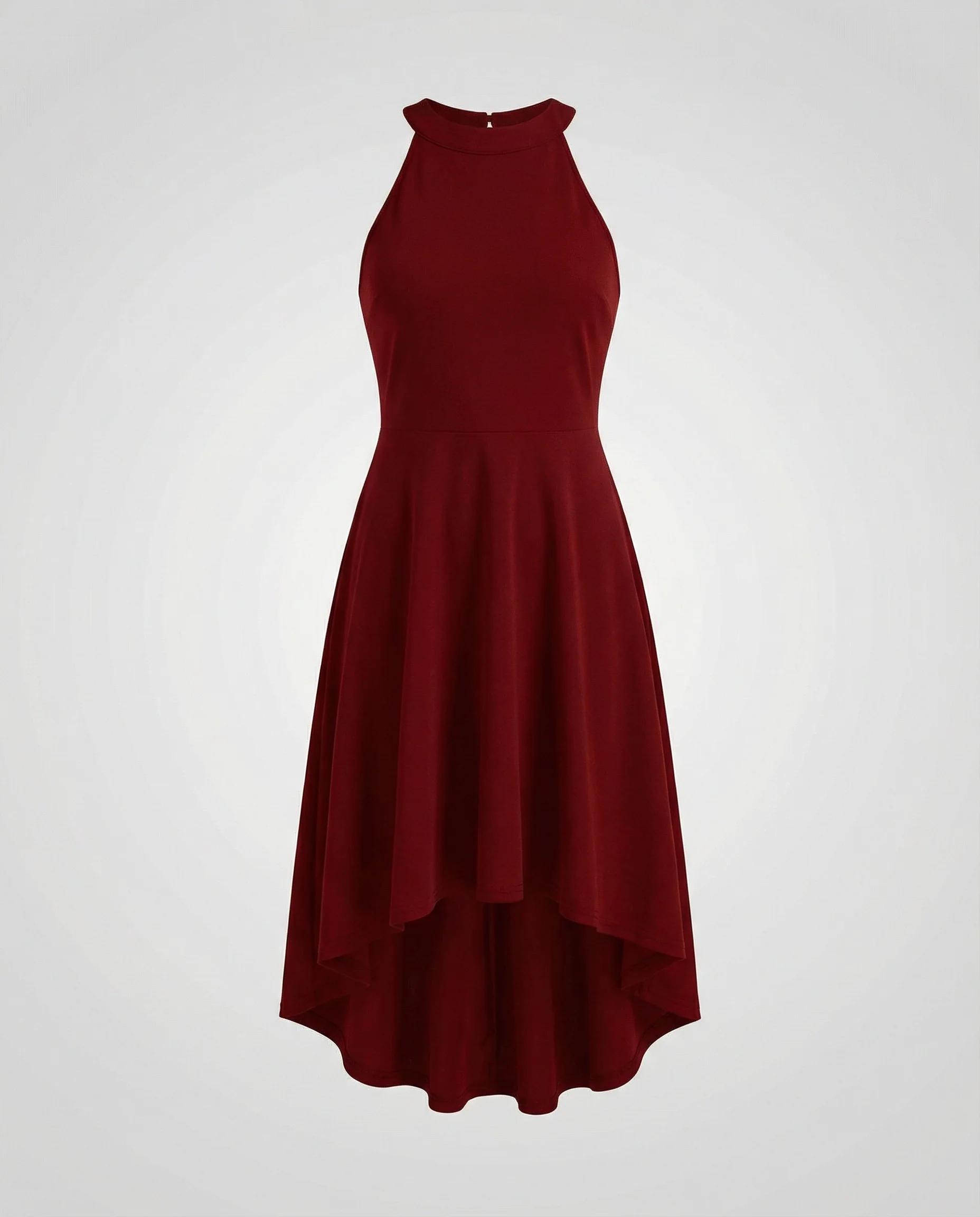 Abendkleid lang asymmetrisch mit Halter - Image 7