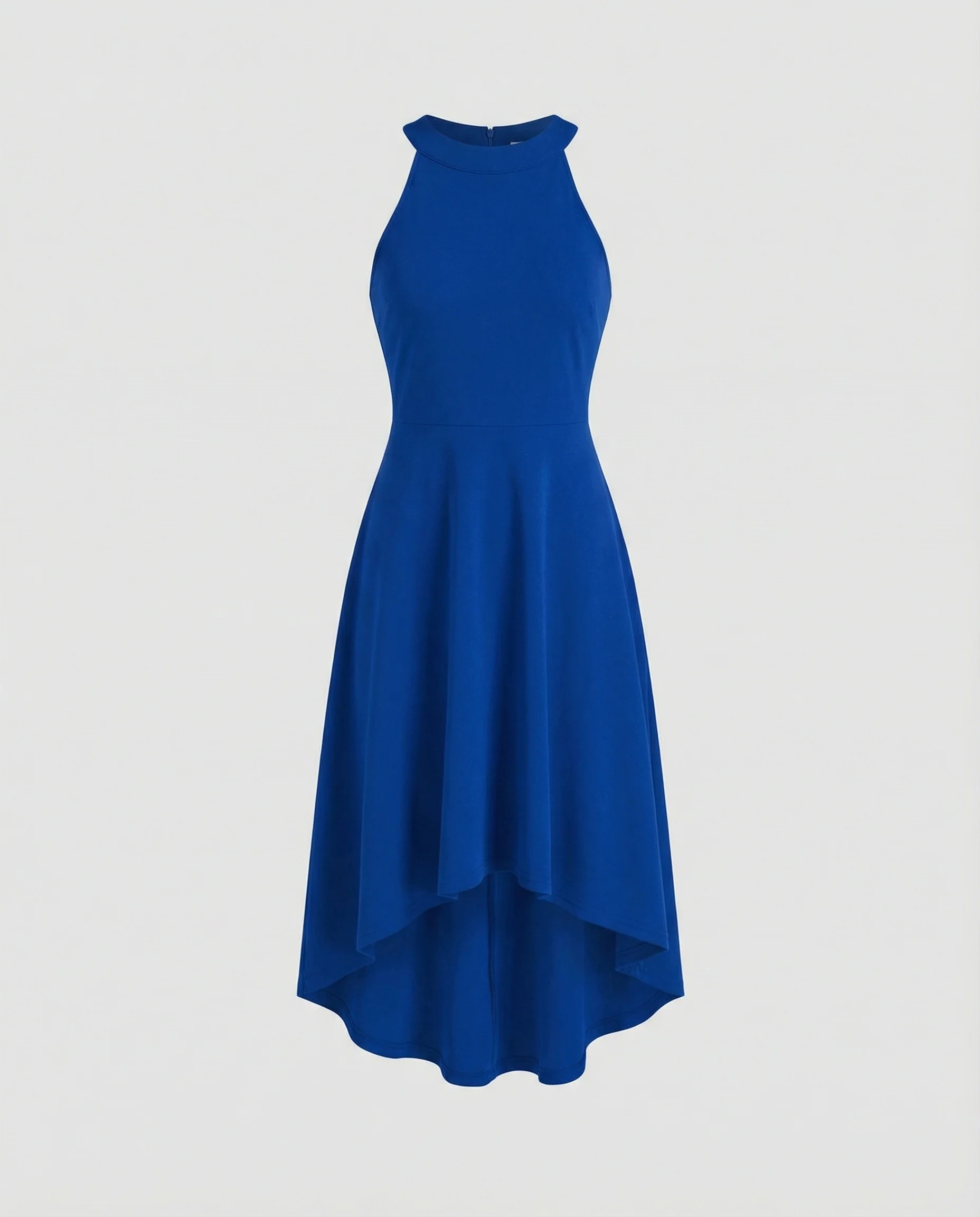 Abendkleid lang asymmetrisch mit Halter - Image 9