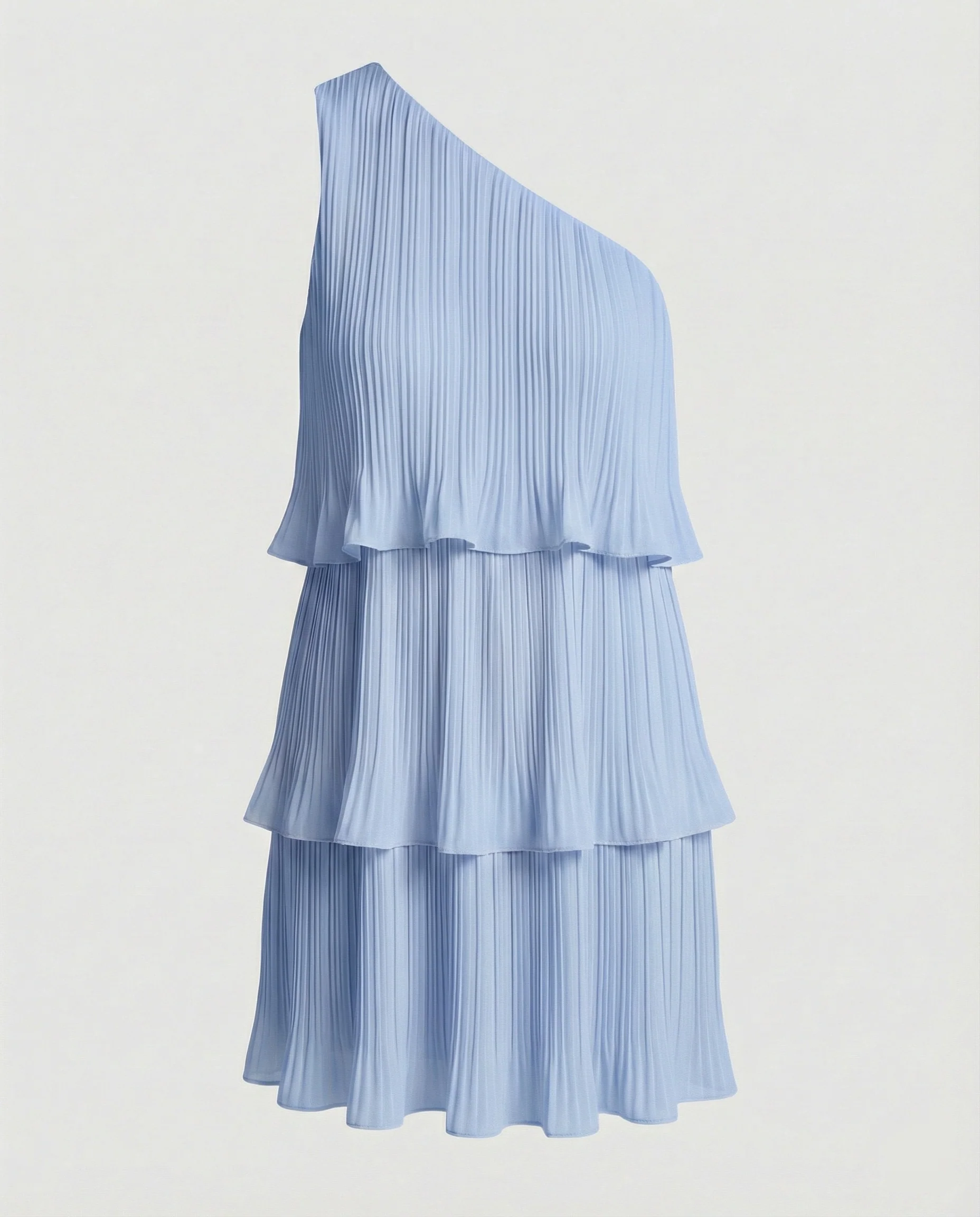 Damen Sommerkleid One Shoulder mit Volants - Image 4
