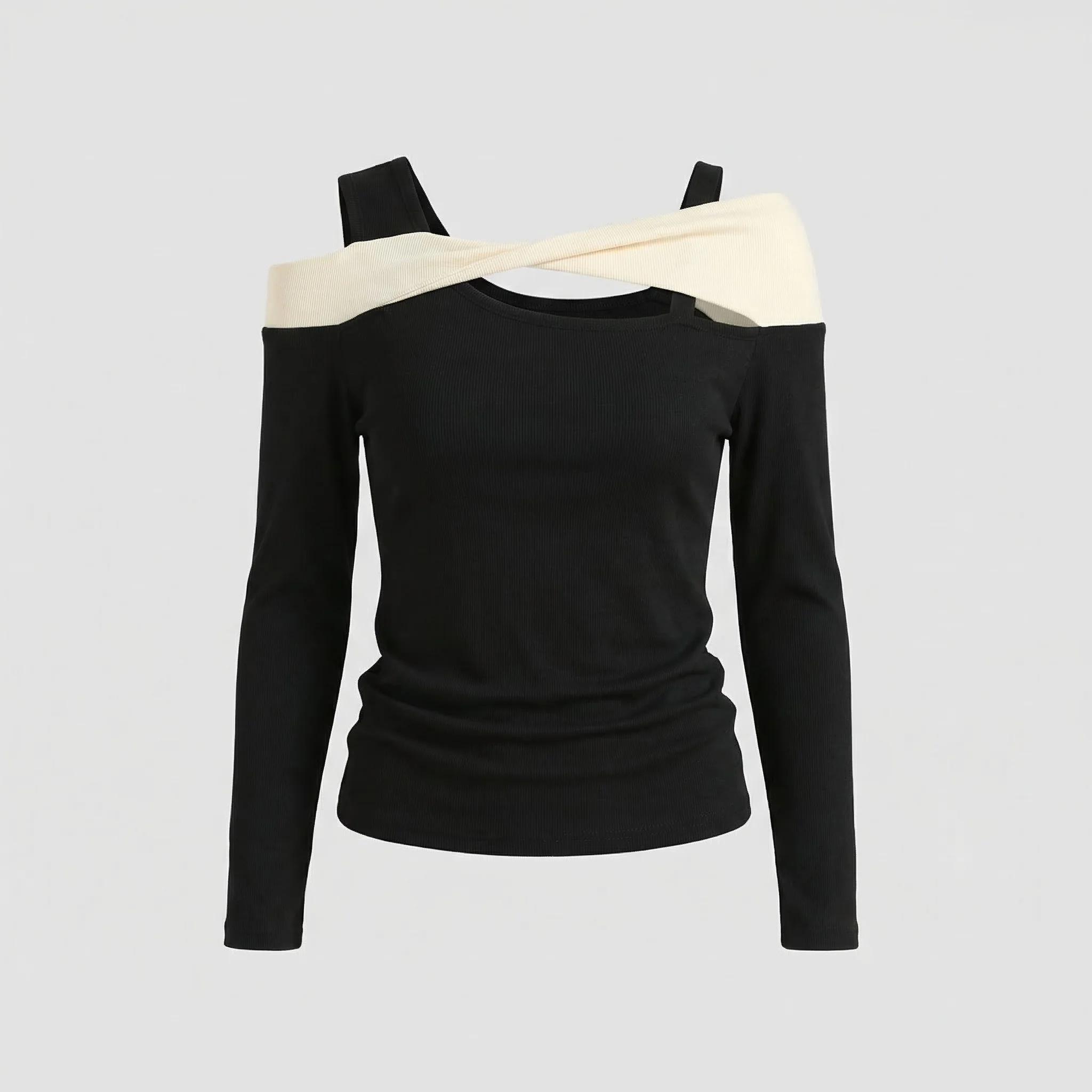 Damen Crop Shirt Asymmetrisch - Image 5
