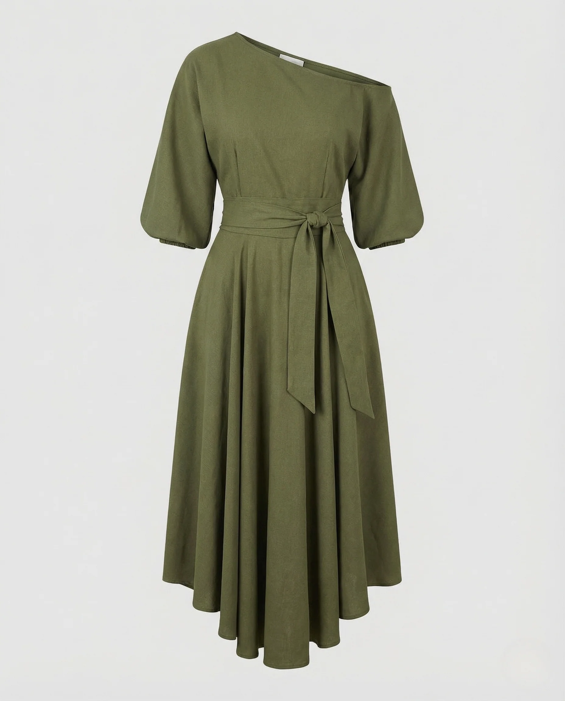 Damen Wickel Midikleid Godetrock - Image 8