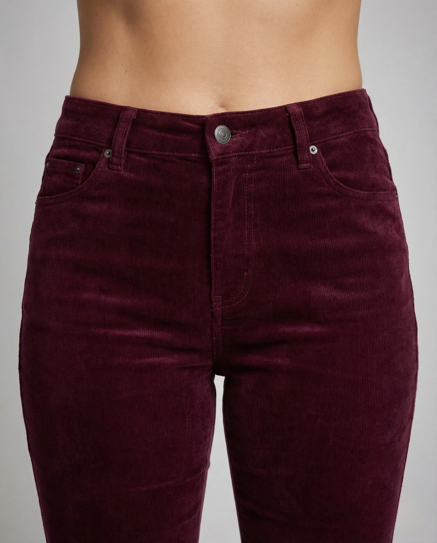 Damen Cordhose Schlag High Waist Stretch - Image 3