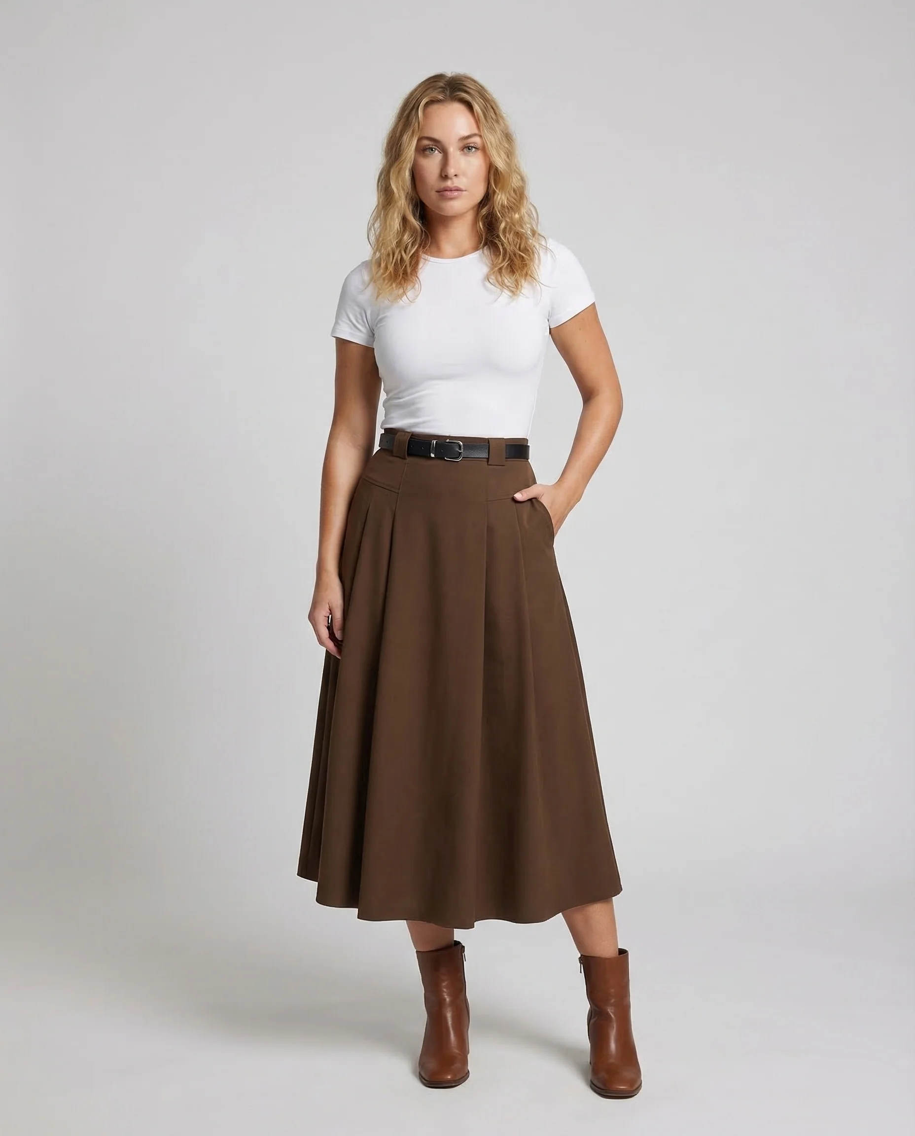 Damen Keilrock High Waist