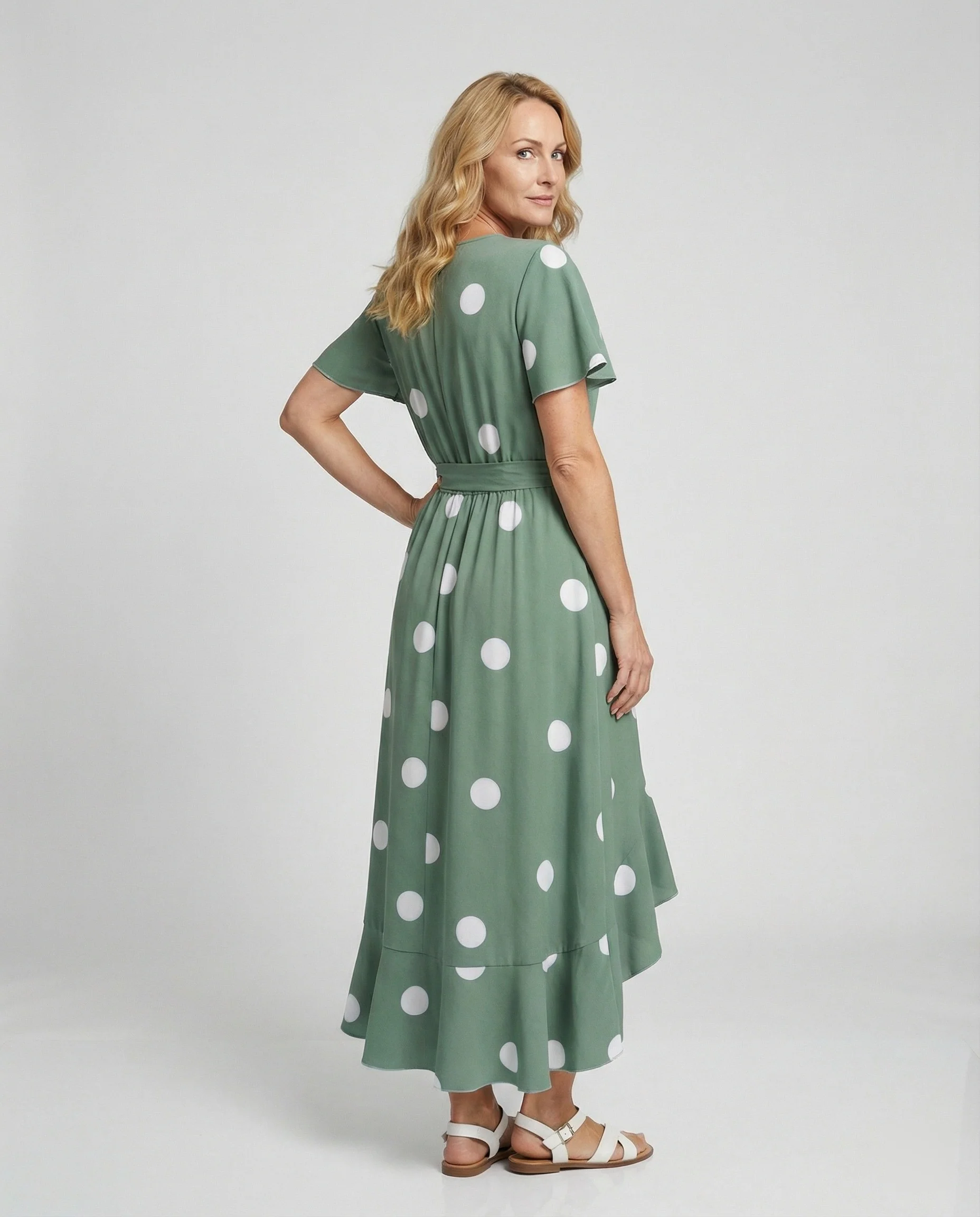 Maxikleid Sommer Damen Gepunktet - Image 3