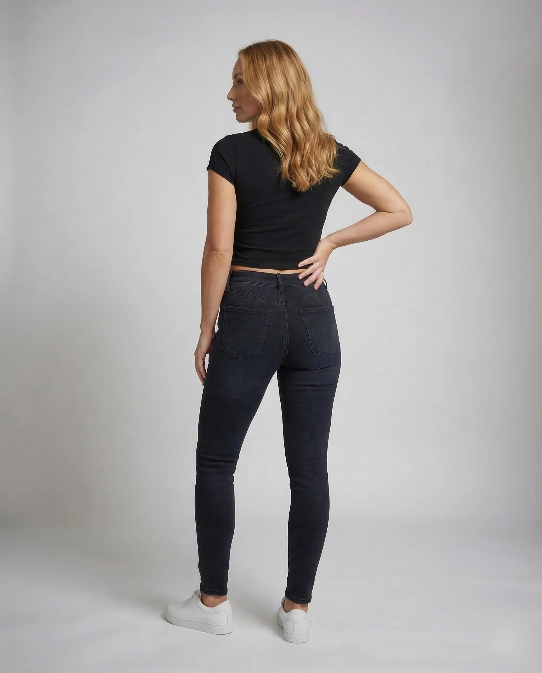 Damen Crop Shirt Figurbetont - Image 3