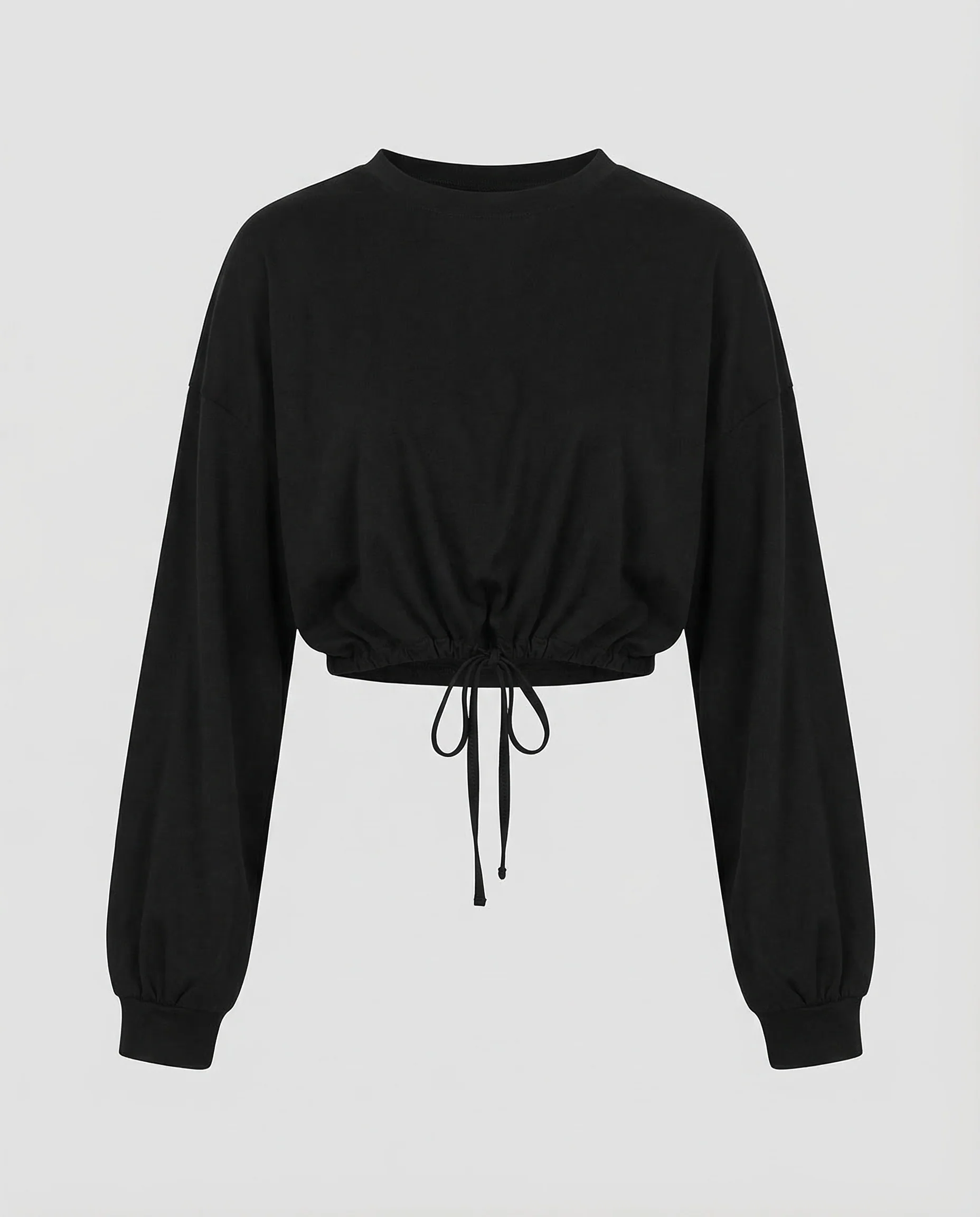 Damen Crop Shirt Ballonärmel - Image 4