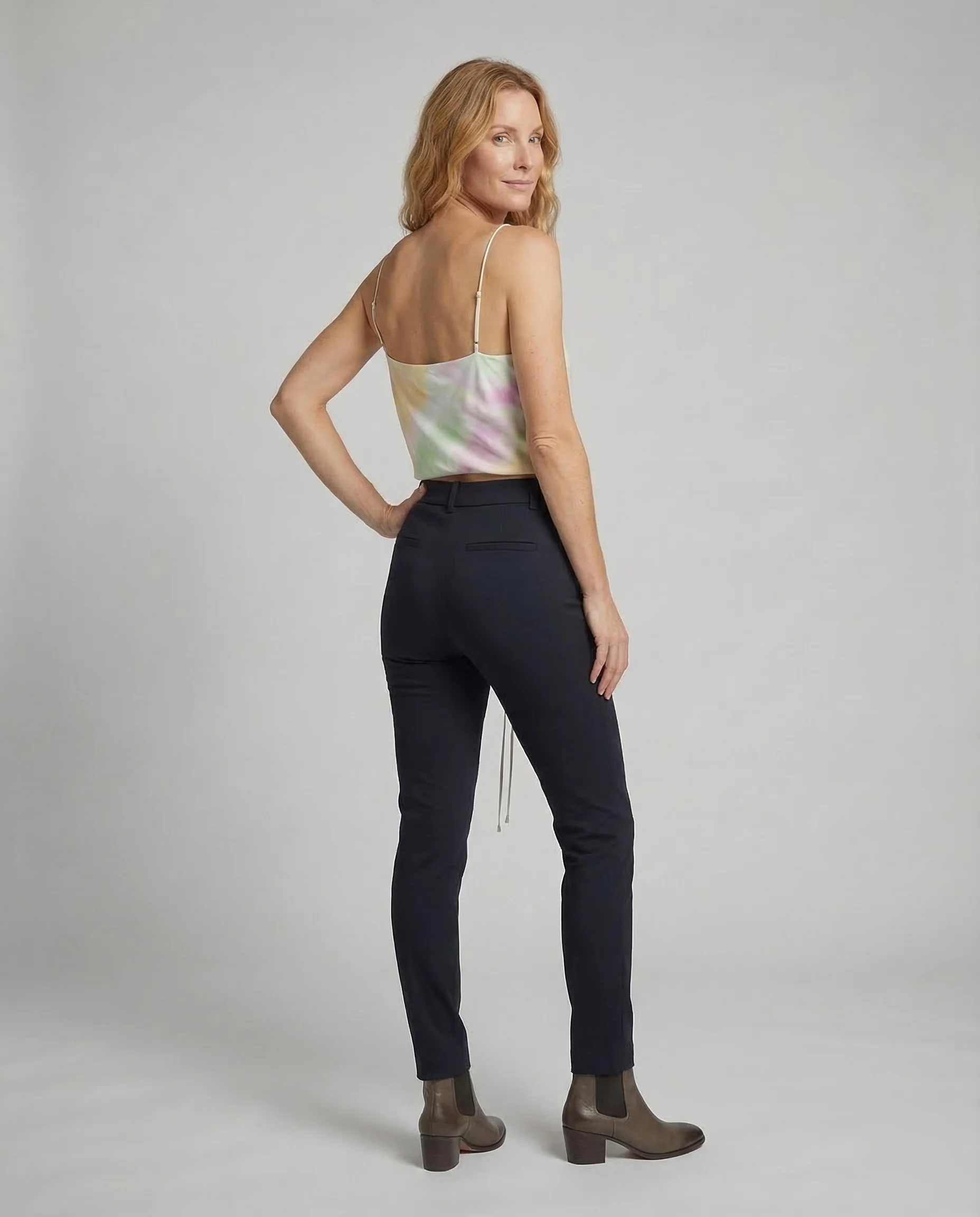 Damen Satin Crop Top Wasserfall - Image 4