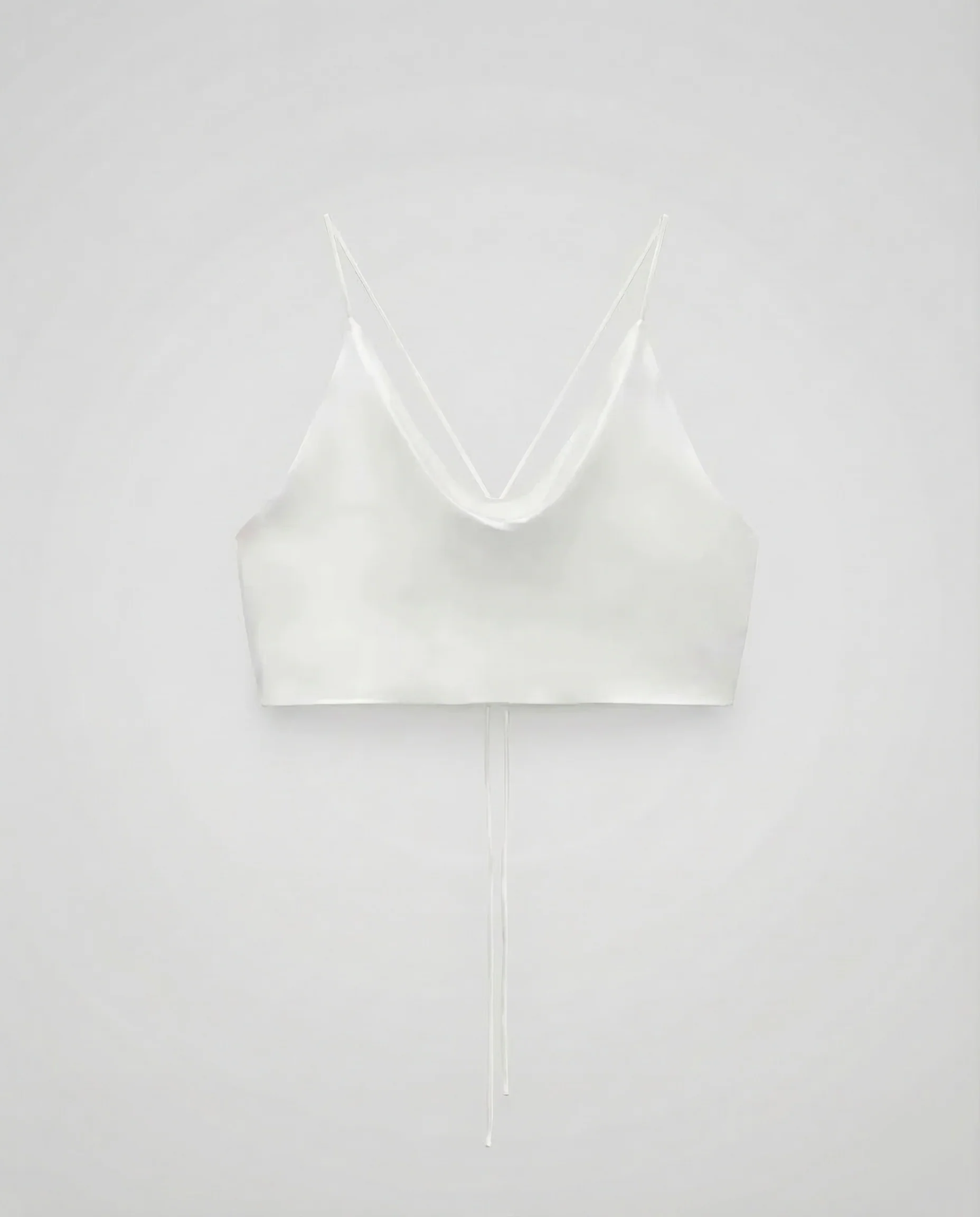 Damen Satin Crop Top Wasserfall - Image 8