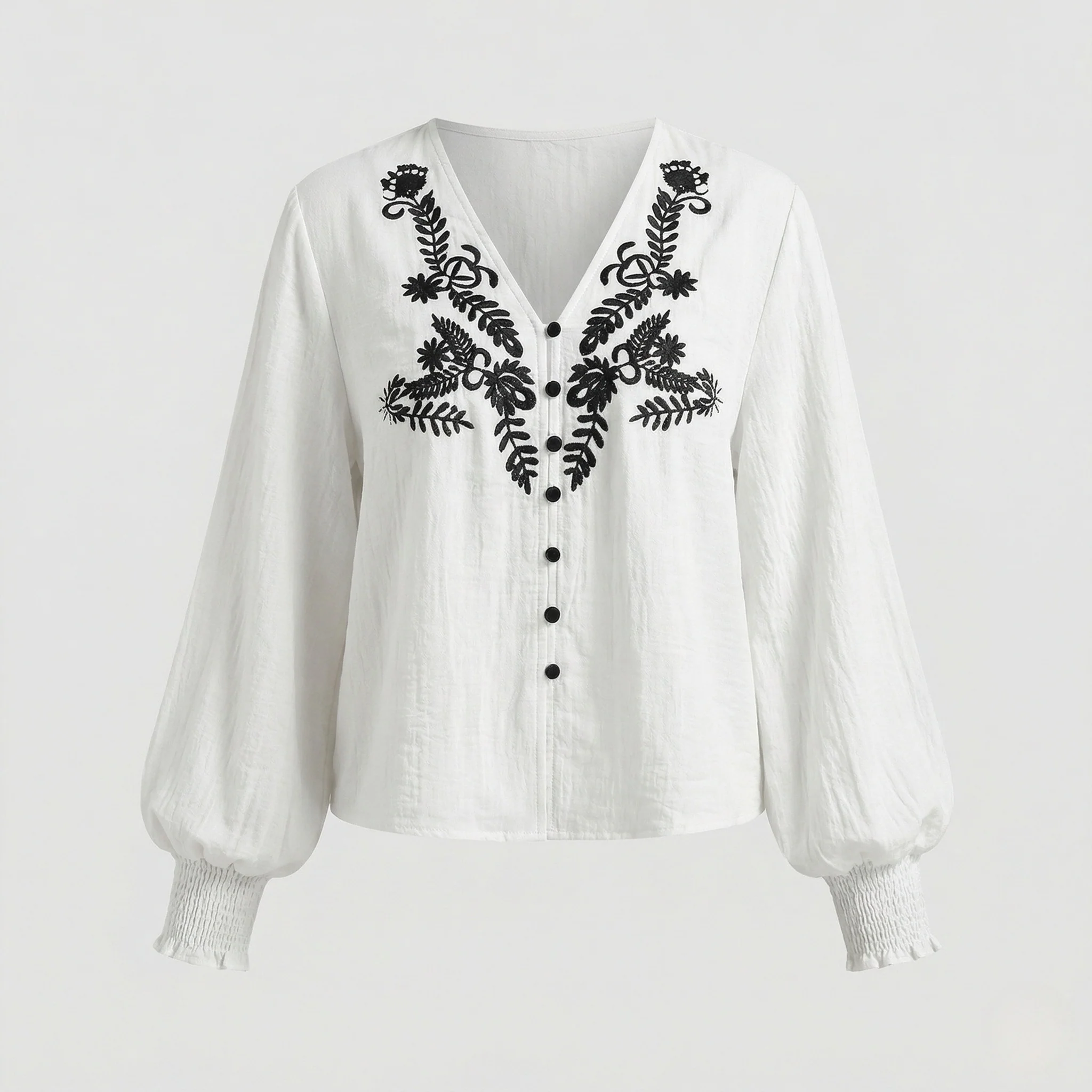 Damen Blusentop Oversize bestickt - Image 4