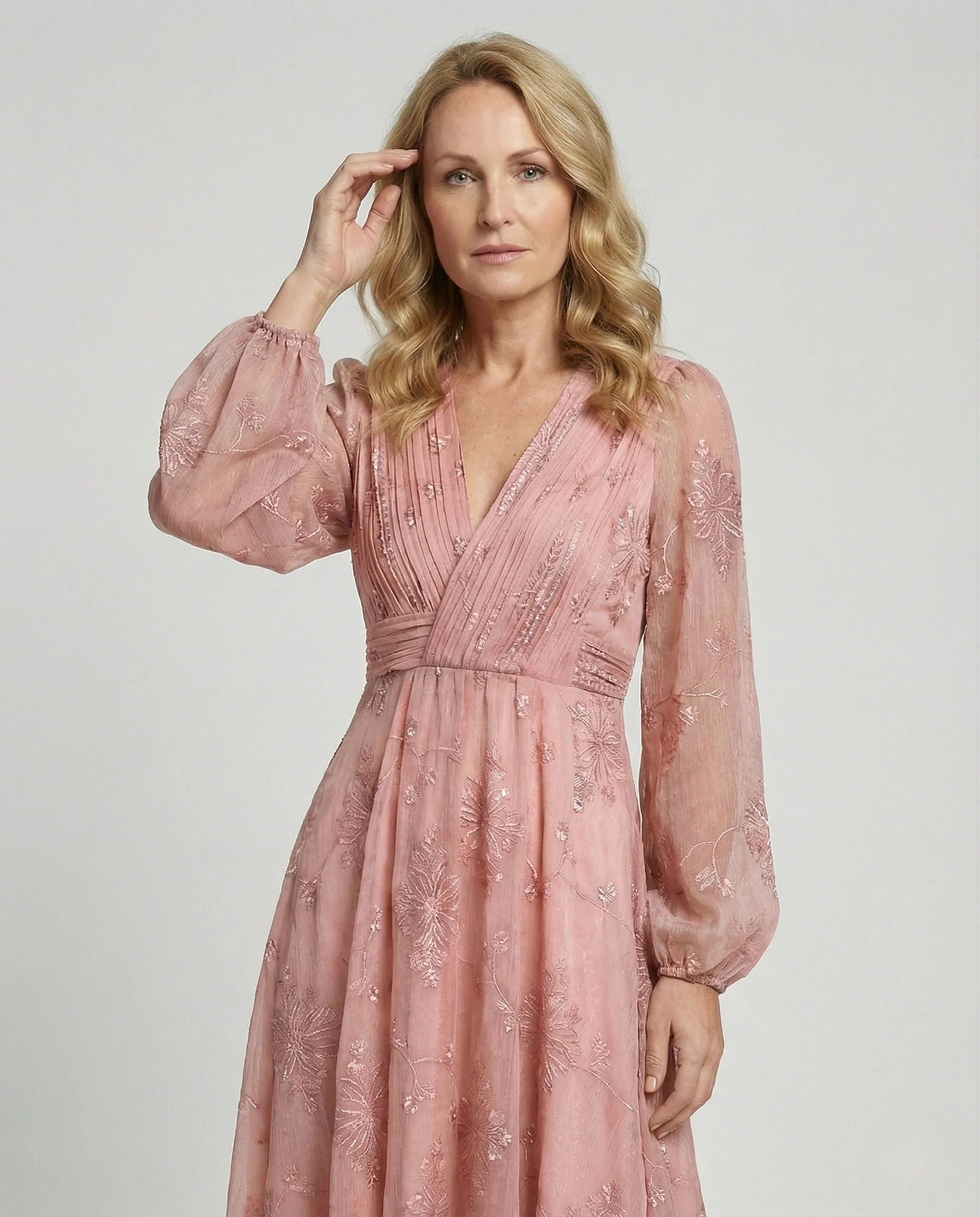 Damen Maxikleid Sommer Chiffon Empire - Image 2