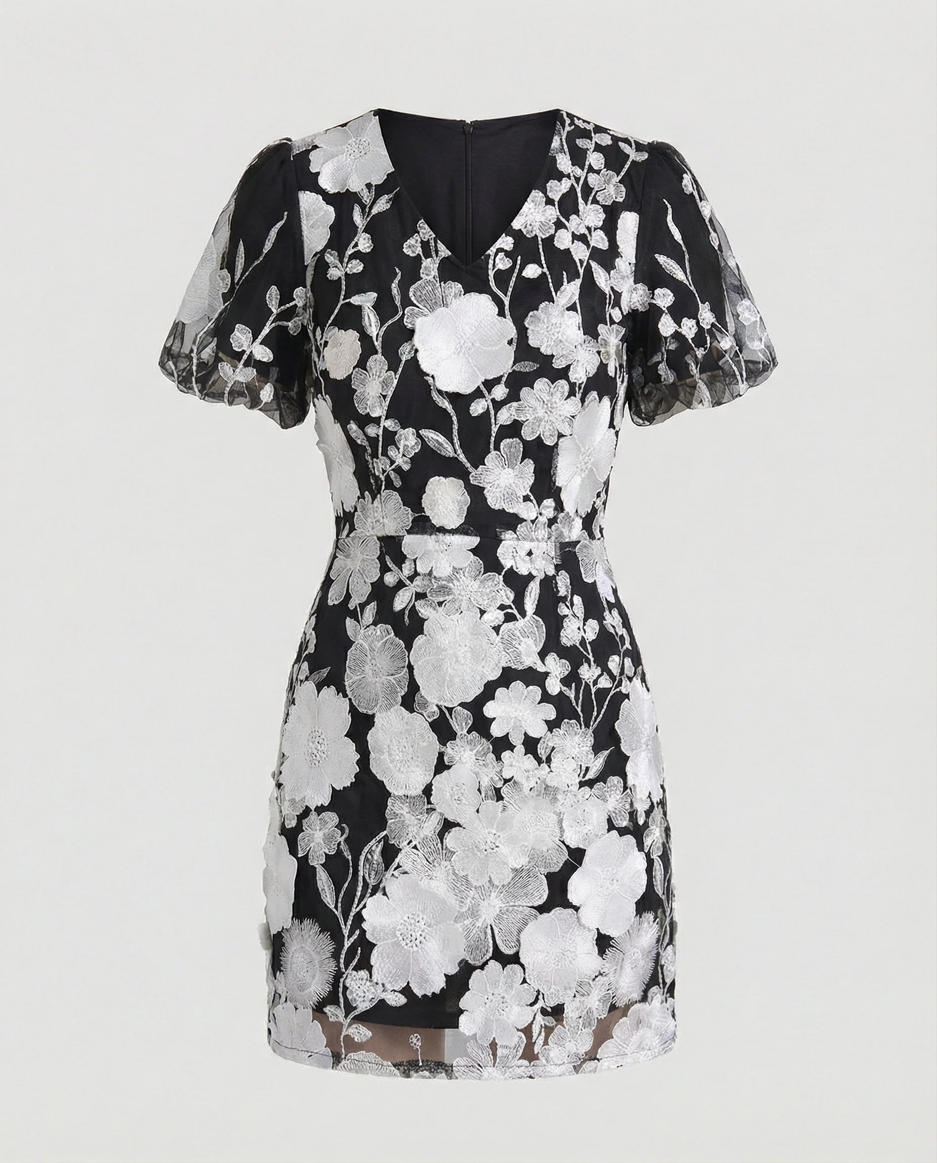 Damen Abendkleid elegant mit Blüten - Image 7