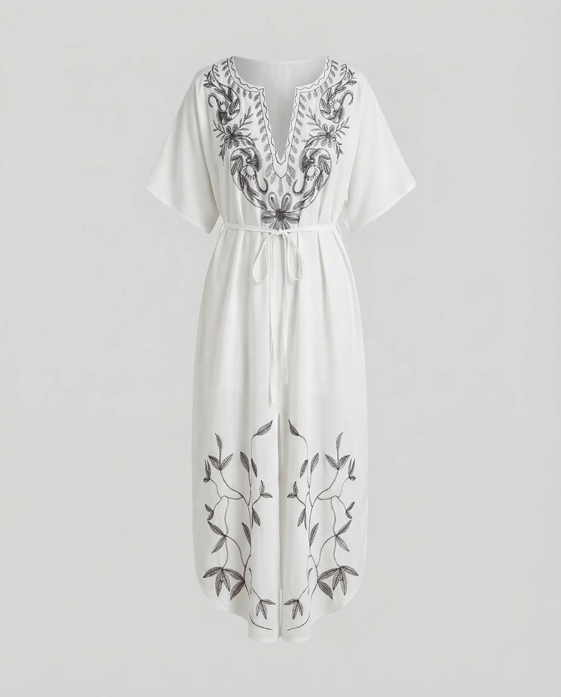 Damen Maxikleid Kaftan bestickt - Image 5