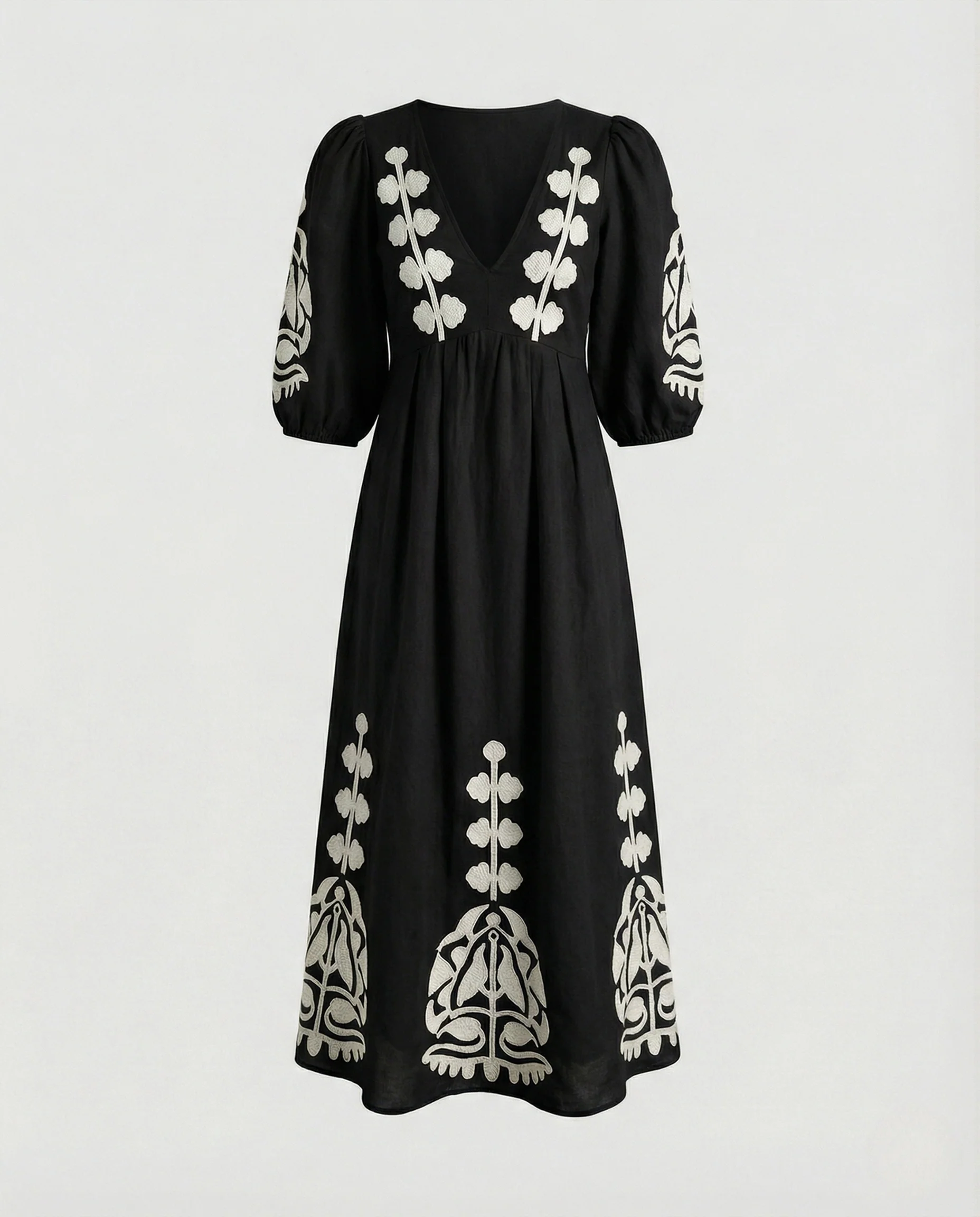 Damen Leinenkleid bestickt Folklore - Image 6