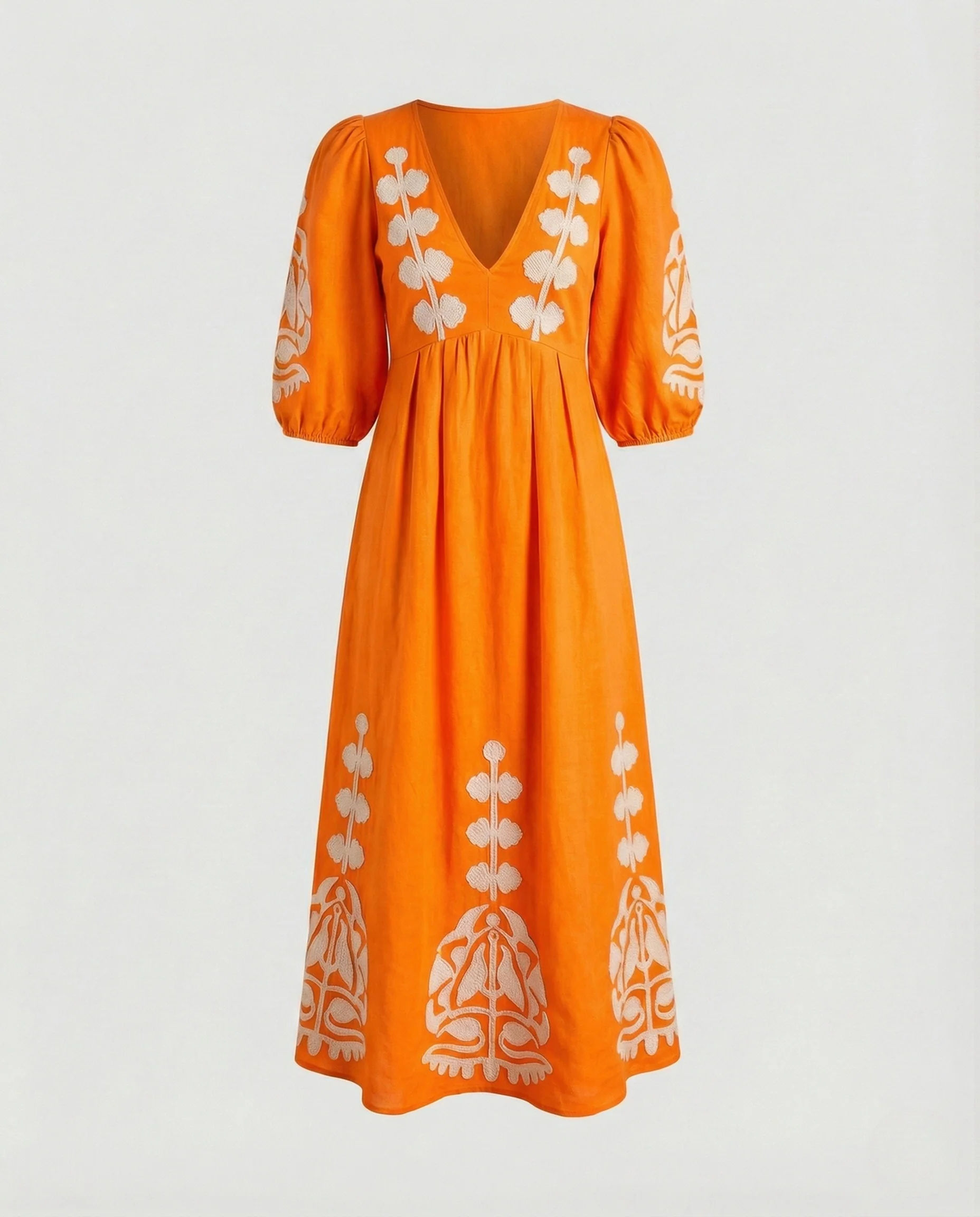 Damen Leinenkleid bestickt Folklore - Image 8