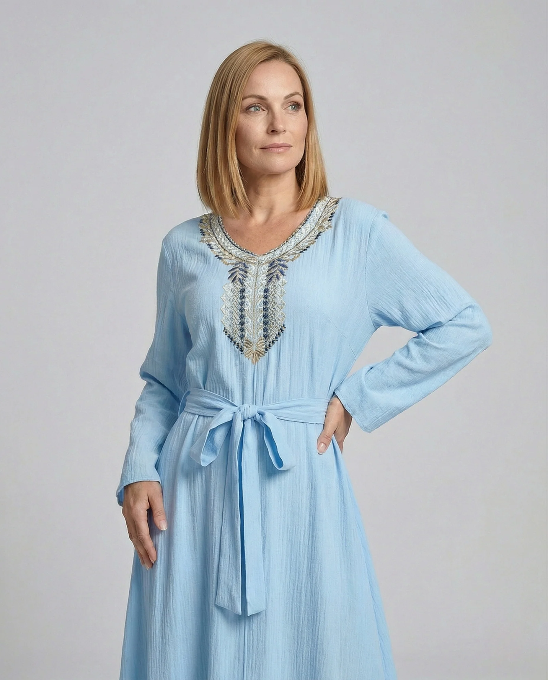 Blumenkleid Maxikleid Sommer mit Stickerei - Image 2
